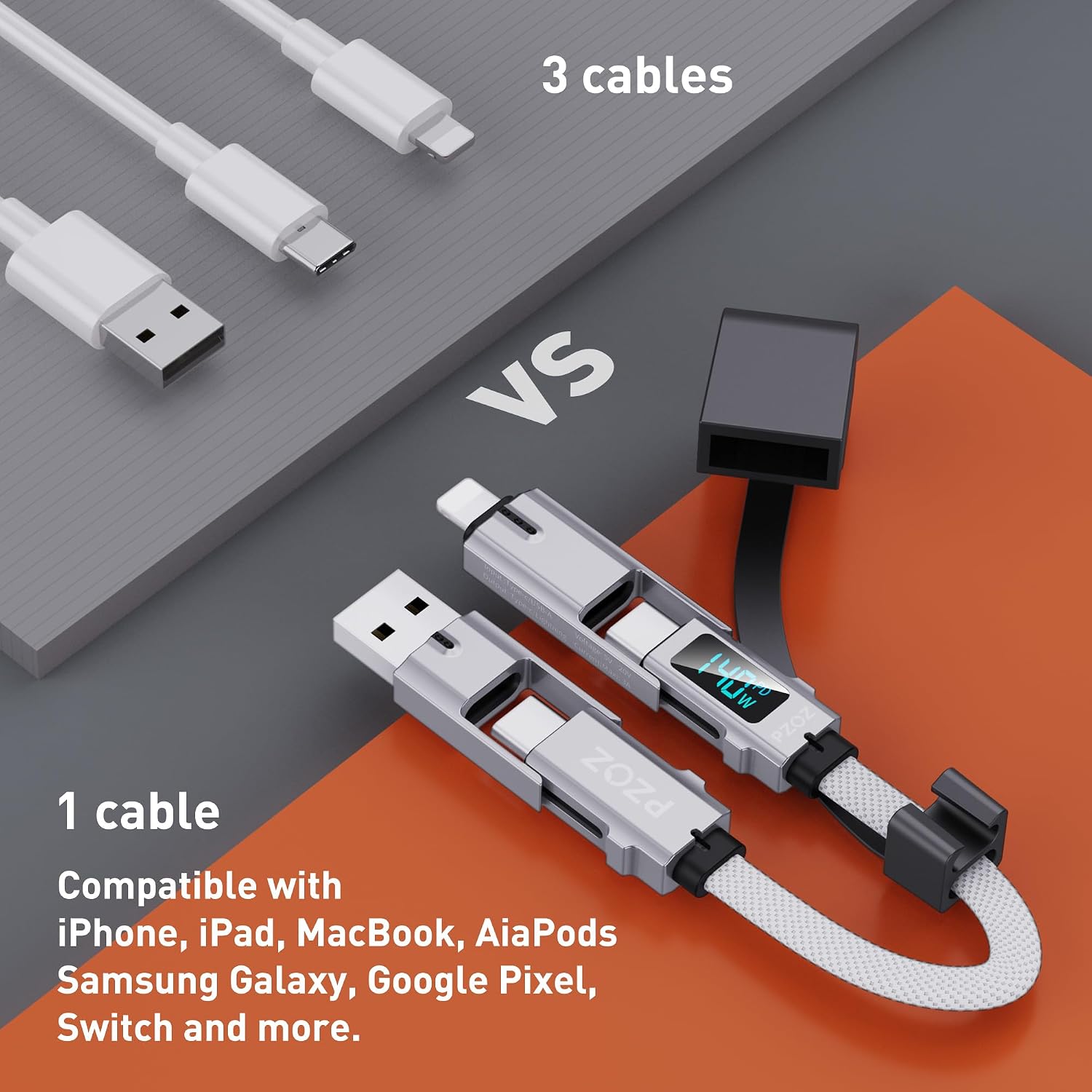 Thumbnail 4 de PZOZ Keychain Charger 140W USB cable
