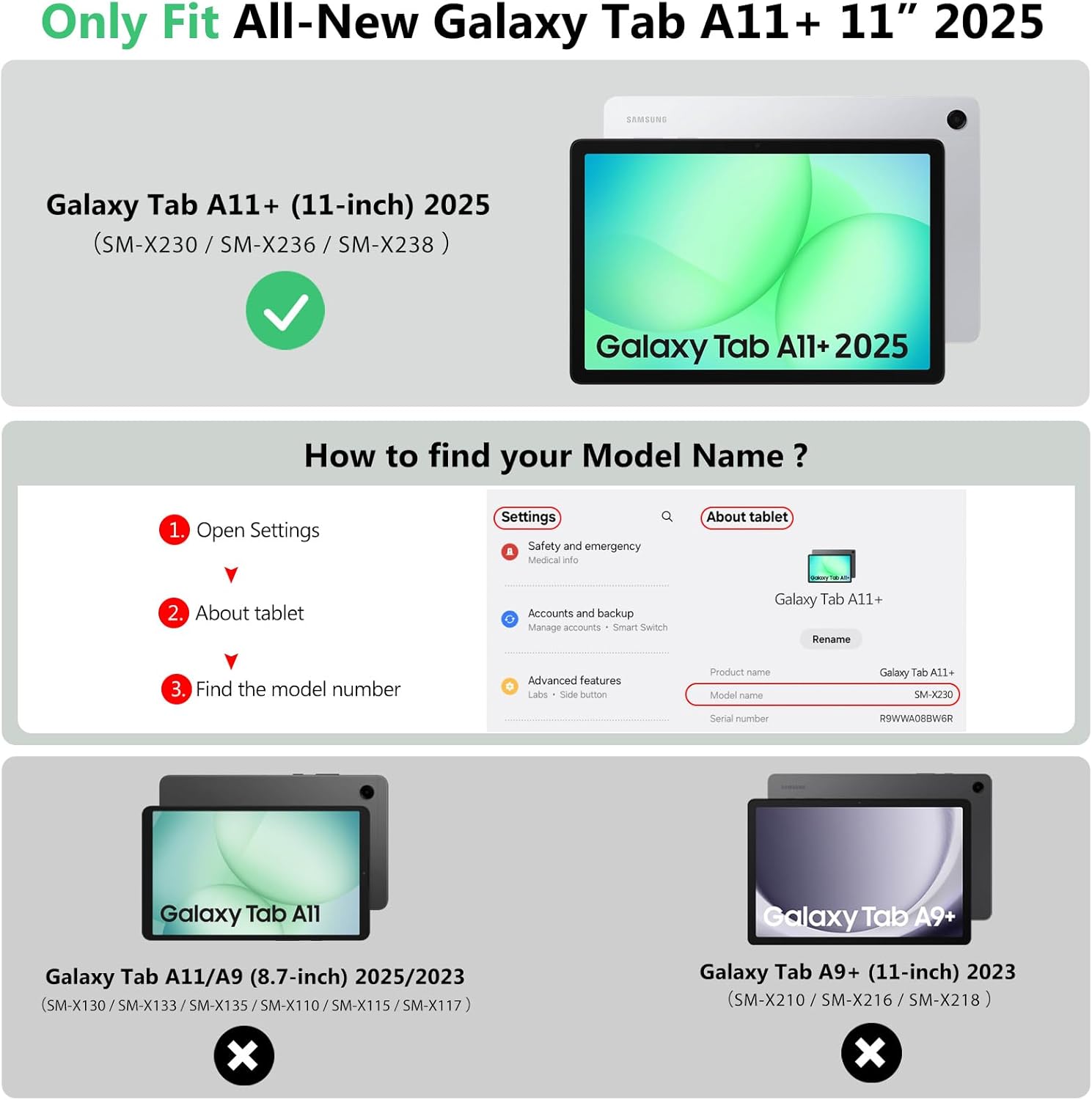Detalle 2 de TiMOVO Drehbare Hülle für Samsung Galaxy Tab A11+/A11 Plus 11 Zoll (2025) – 90° Stand, Auto Sleep/Wake, Pfauenblau