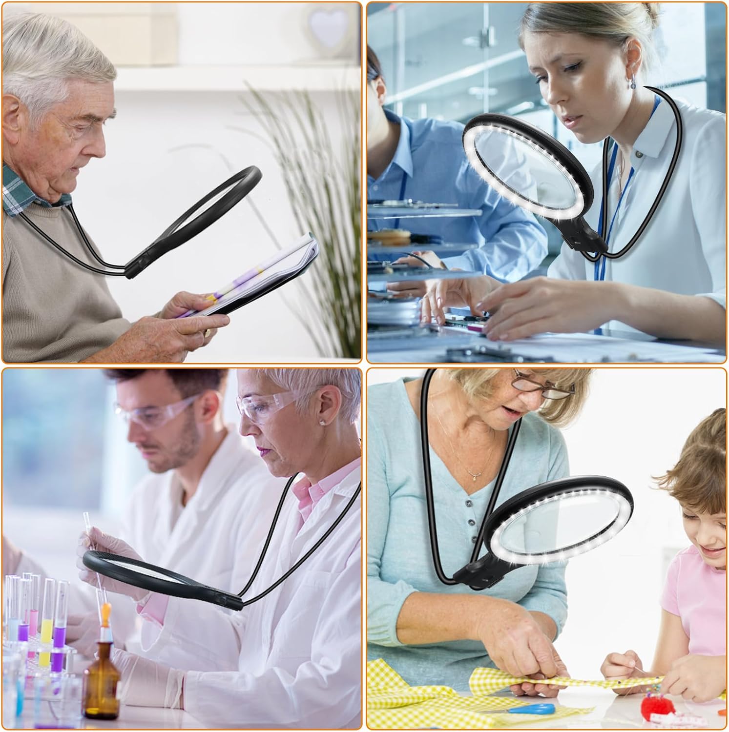 Thumbnail 6 de ANTREATU 5X 10X Hands Free Magnifying Glass with Light – 3-in-1 for Hobbies