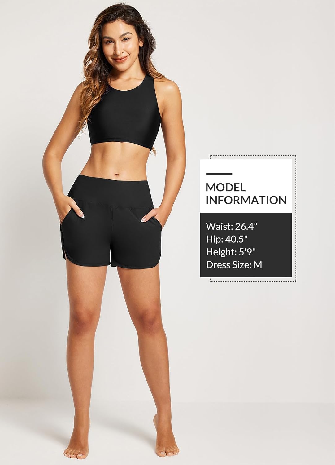 Thumbnail 1 de Baleaf Women's High Waisted Swim Board Shorts with Pockets (3"/5"/7"/9") — Quick-Dry Bottoms