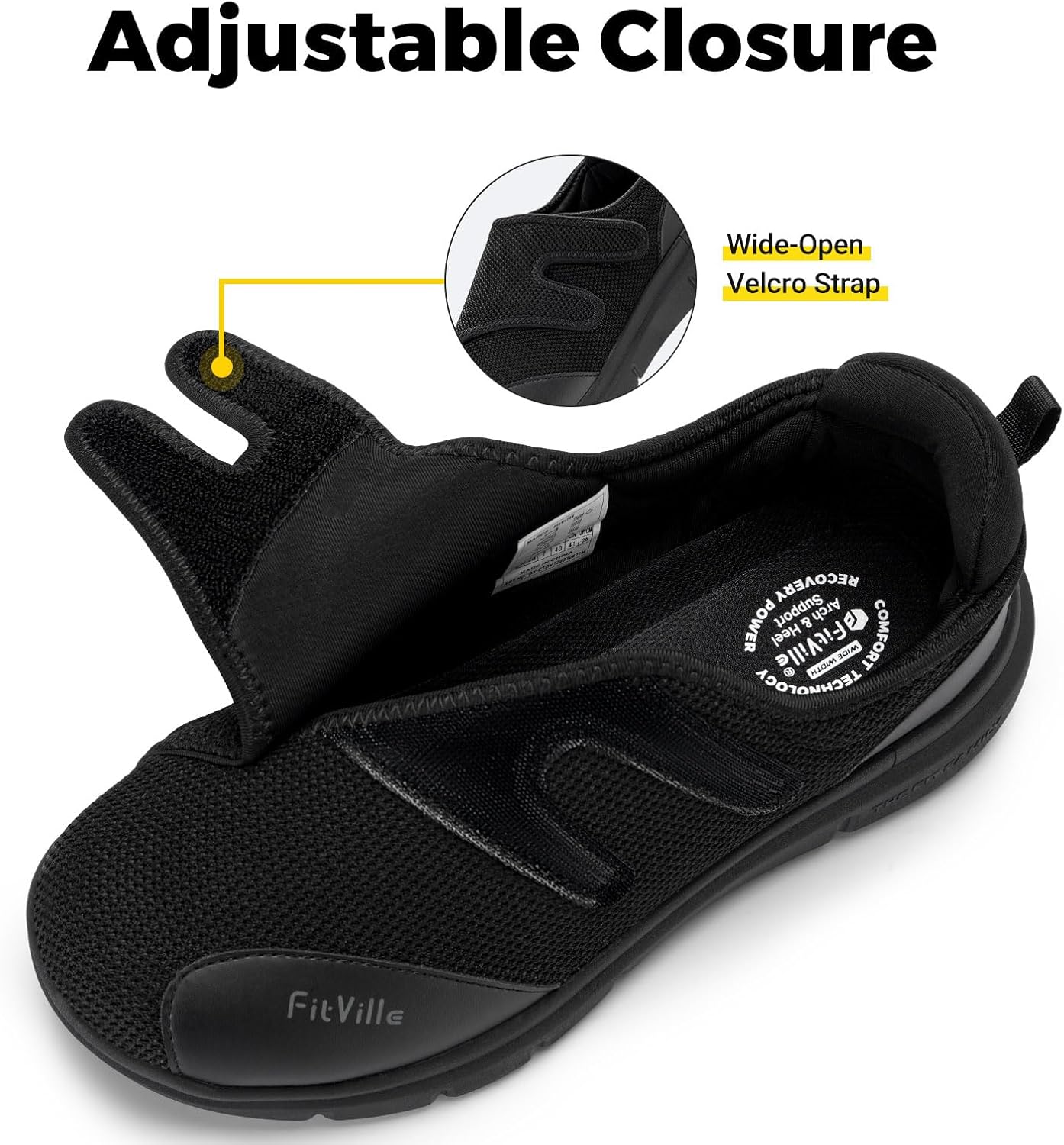 Thumbnail 2 de FitVille Scarpe Diabetici Uomo Extra Larghe: Comfortevoli, Ergonomiche e Regolabili