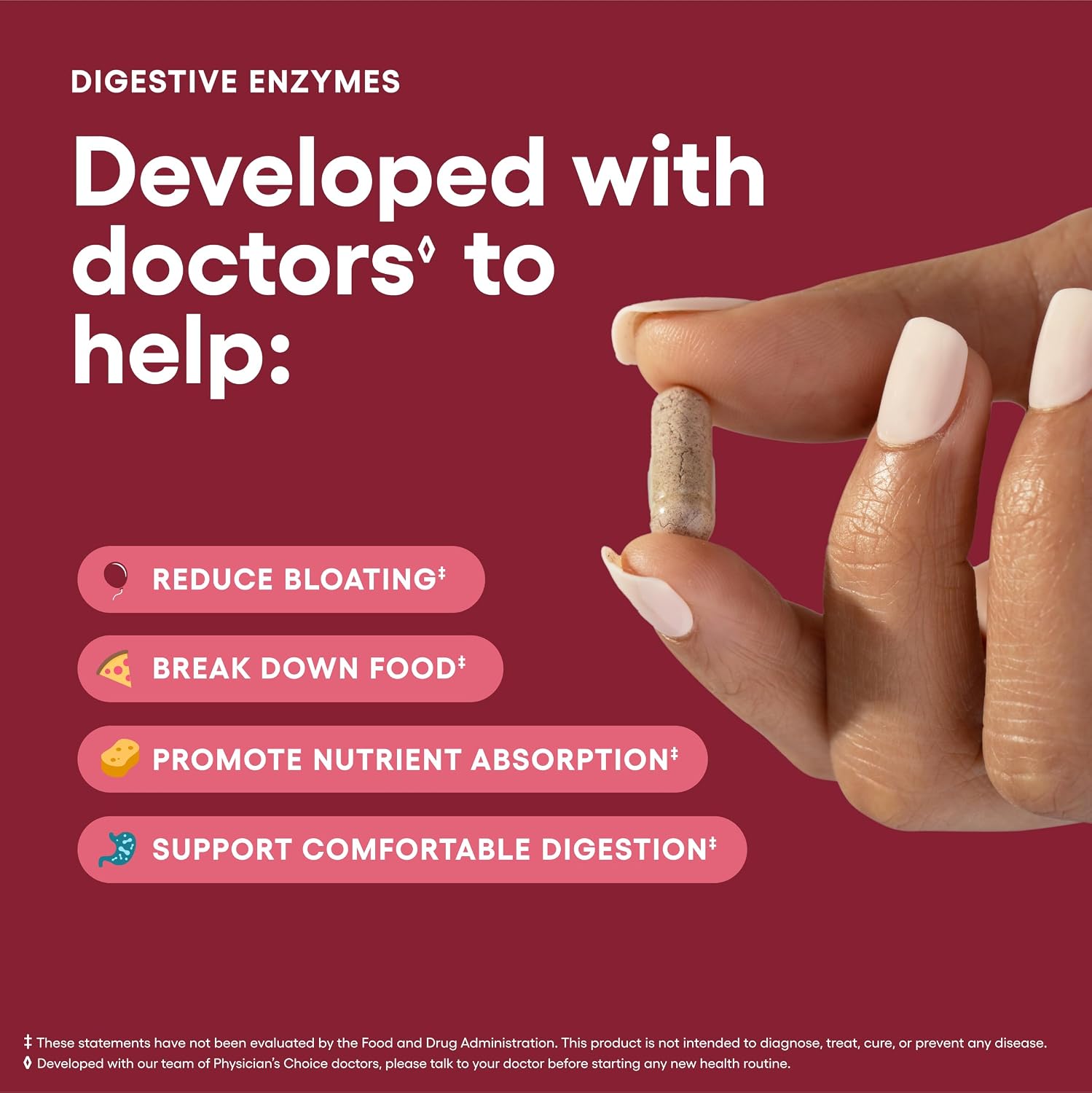 Thumbnail 3 de Physician's CHOICE Digestive Enzymes for Bloating & Digestion — 16 Enzymes, SBO Probiotics & Organic Prebiotics, 60 Count