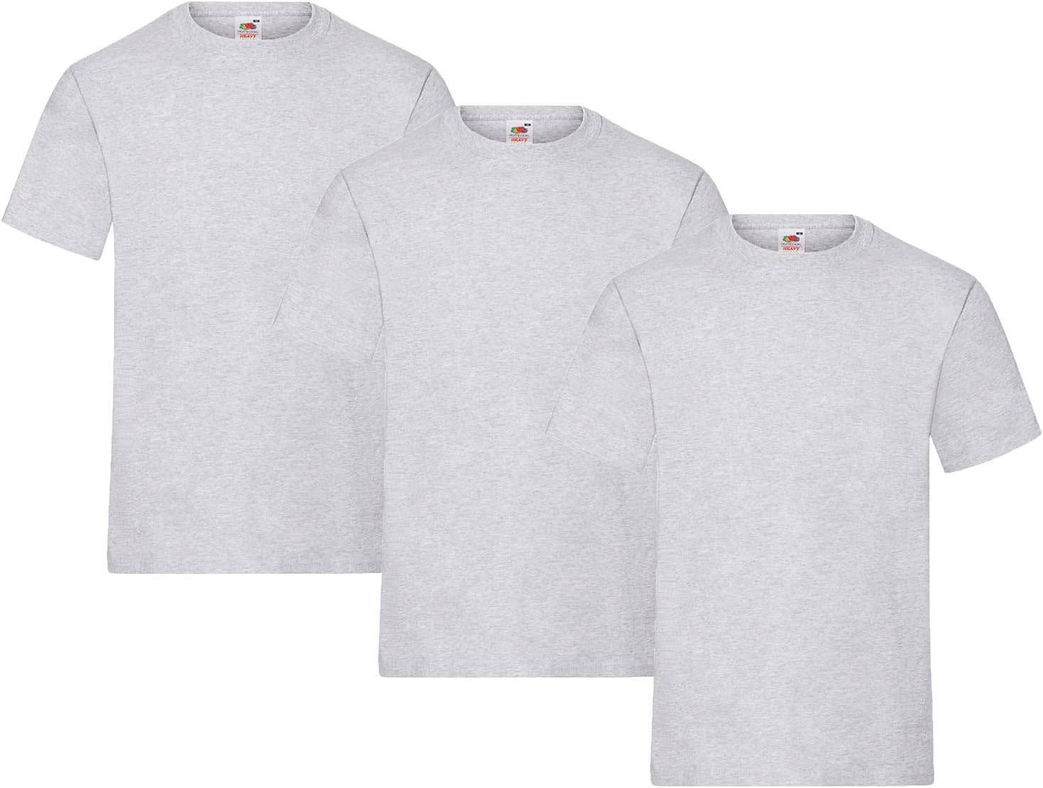 Detalle de Fruit of The Loom Iconic Tee, Lightweight Ringspun 3 Pack – T-Shirt Uomo Nero, XL