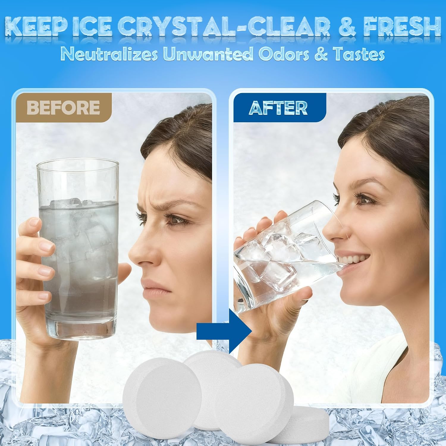 Detalle 2 de cleanan Ice Machine Cleaner Tablets, Citric Acid Descaler, 36 Count