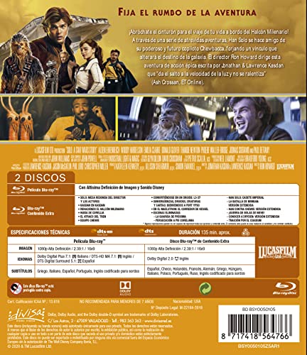 Detalle de Han Solo: Una historia de Star Wars (Edición remasterizada) — 2 discos 🎬