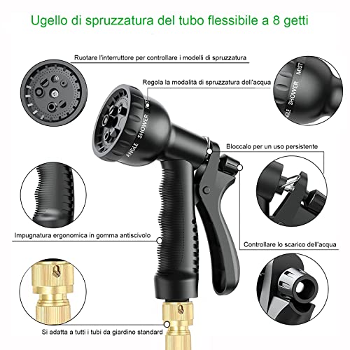 Thumbnail 1 de Tubo da giardino estensibile Cunbayi 30 m (10 m x3) con ugello 8 in 1 e accessori