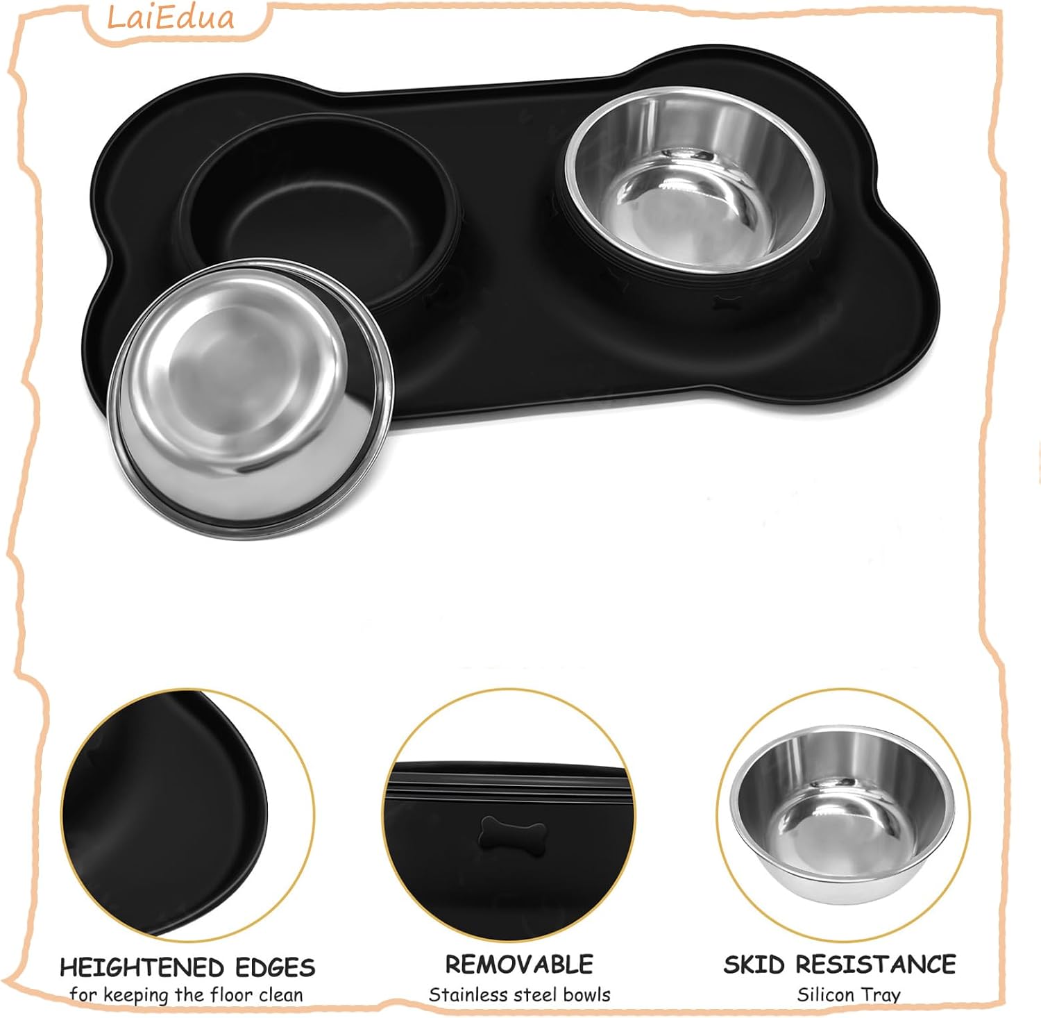 Detalle de Dog Bowls Puppy Bowl with Mat Tray