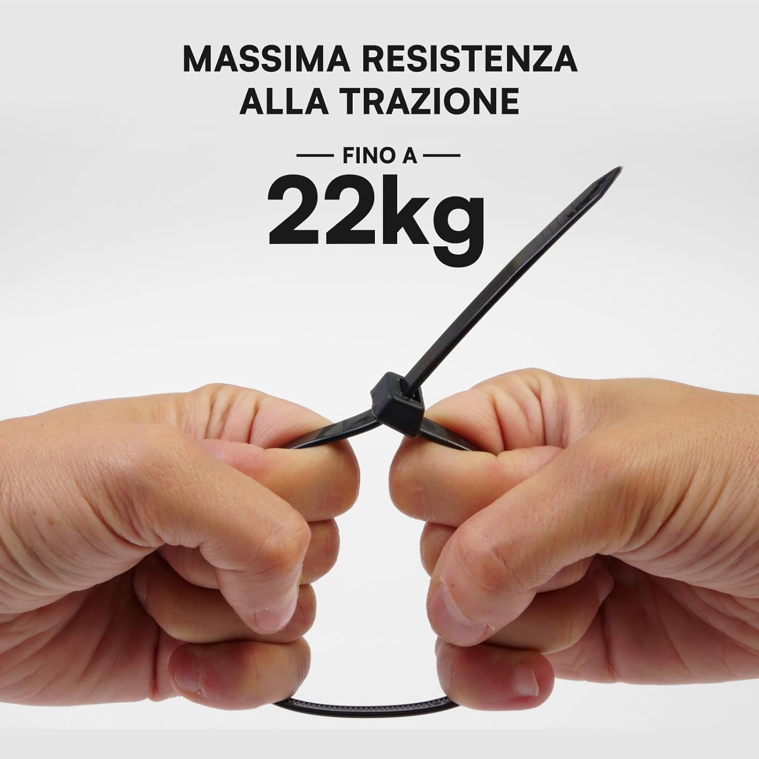 Detalle de Lot de 400 colliers de serrage en nylon 6,6 150 x 4,5 mm – noir, résistance élevée et autostop anti-dents