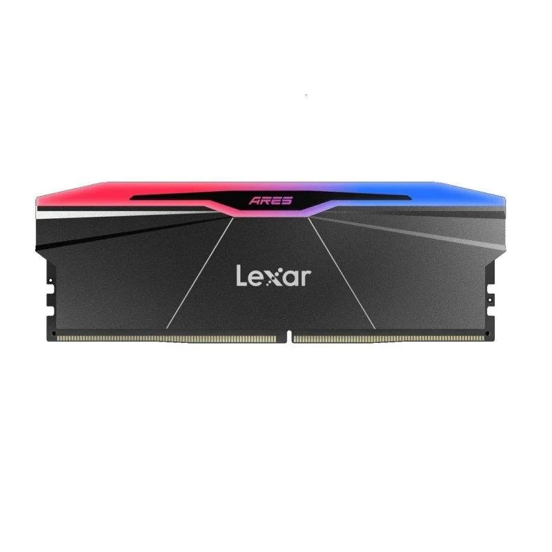 Detalle de Lexar Ares RGB LD5U16G60C28BR-RGD, memoria RAM DDR5 de 32 GB, 6000 MHz y CL28