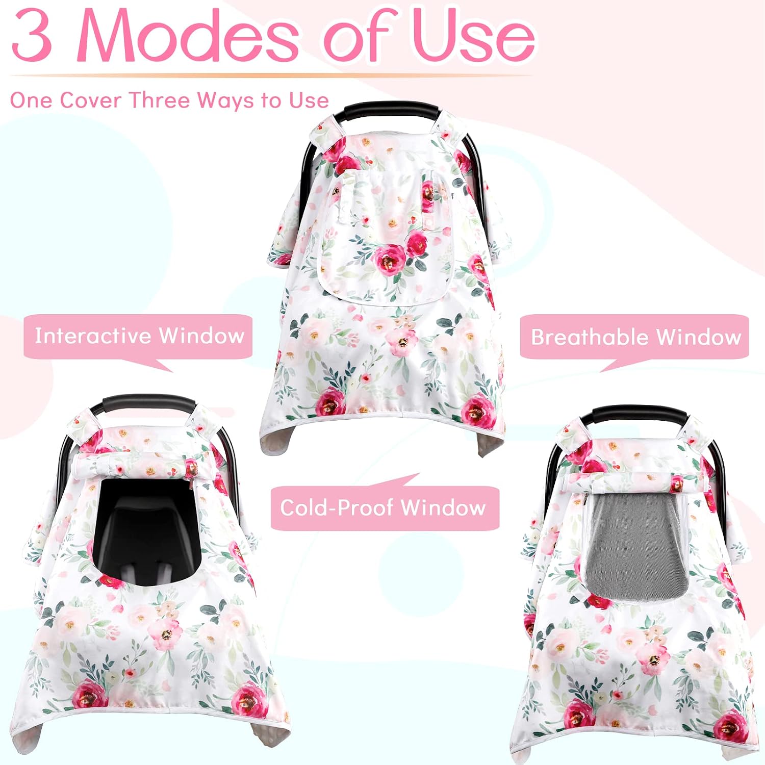 Detalle 2 de TANOFAR Baby Car Seat Cover, Floral