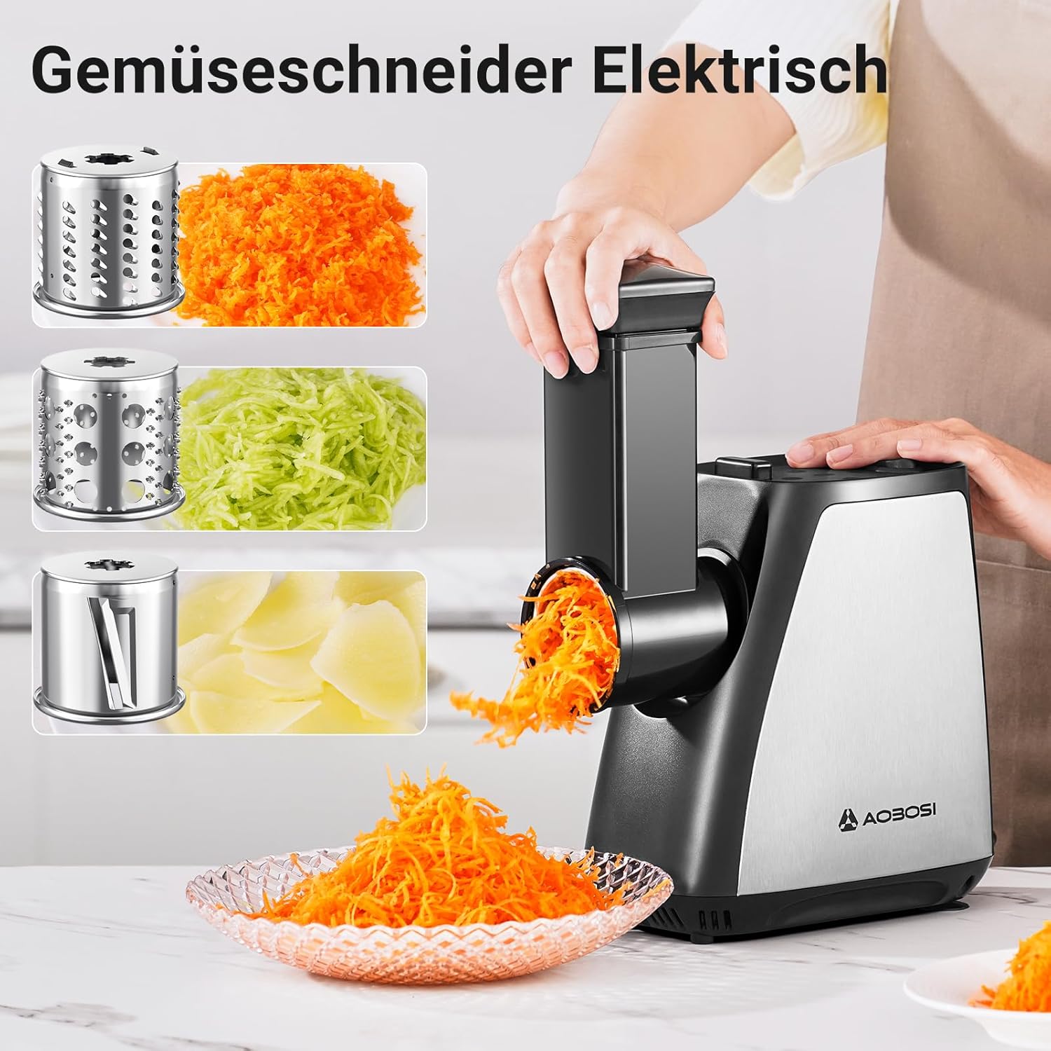 Thumbnail 2 de AAOBOSI Fleischwolf 4-in-1 2800 W