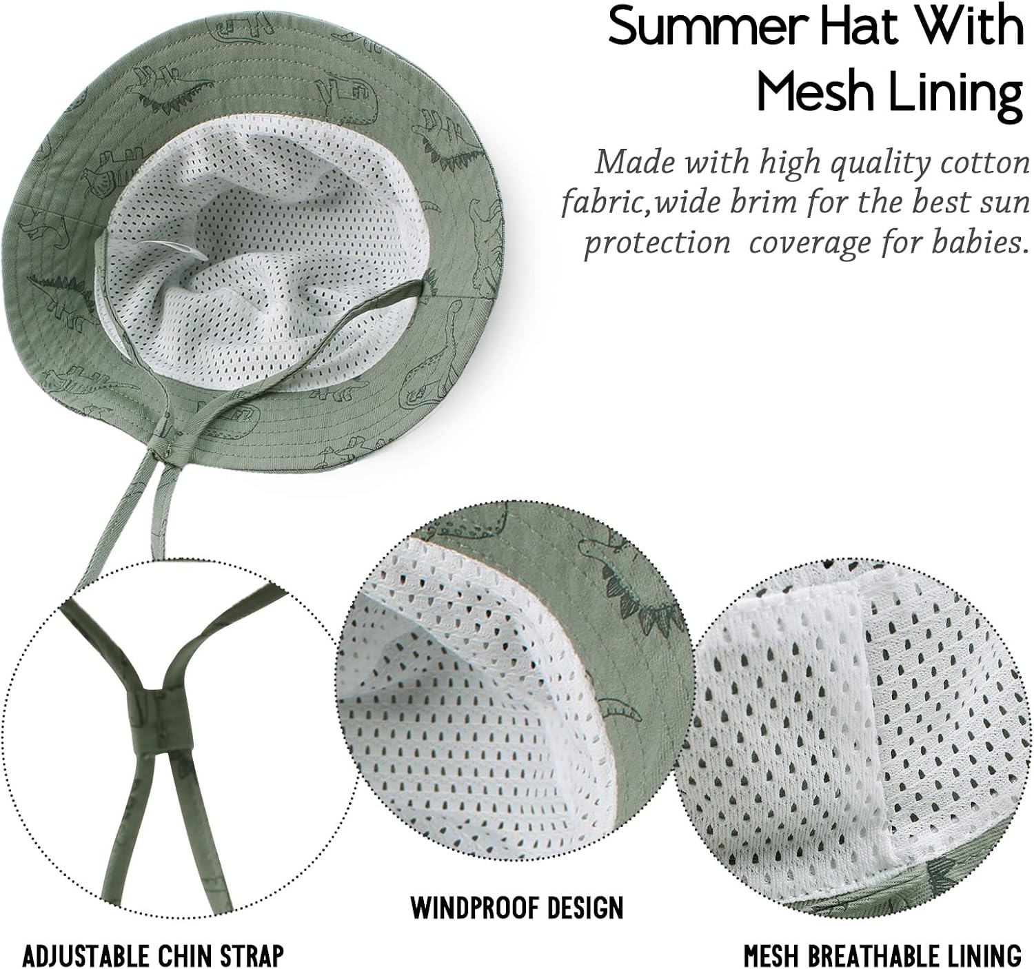 Thumbnail 3 de XIAOHAWANG Baby Sun Hat Dinosaur