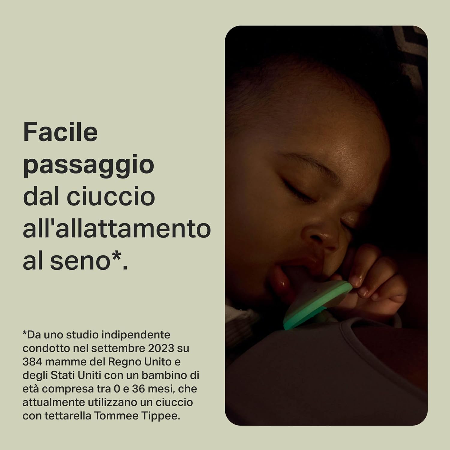 Detalle de Tommee Tippee Ciuccio Simile al Seno Night Glow 6-18 Mesi – Confezione da 4, Tettarella Orthodontica in Silicone
