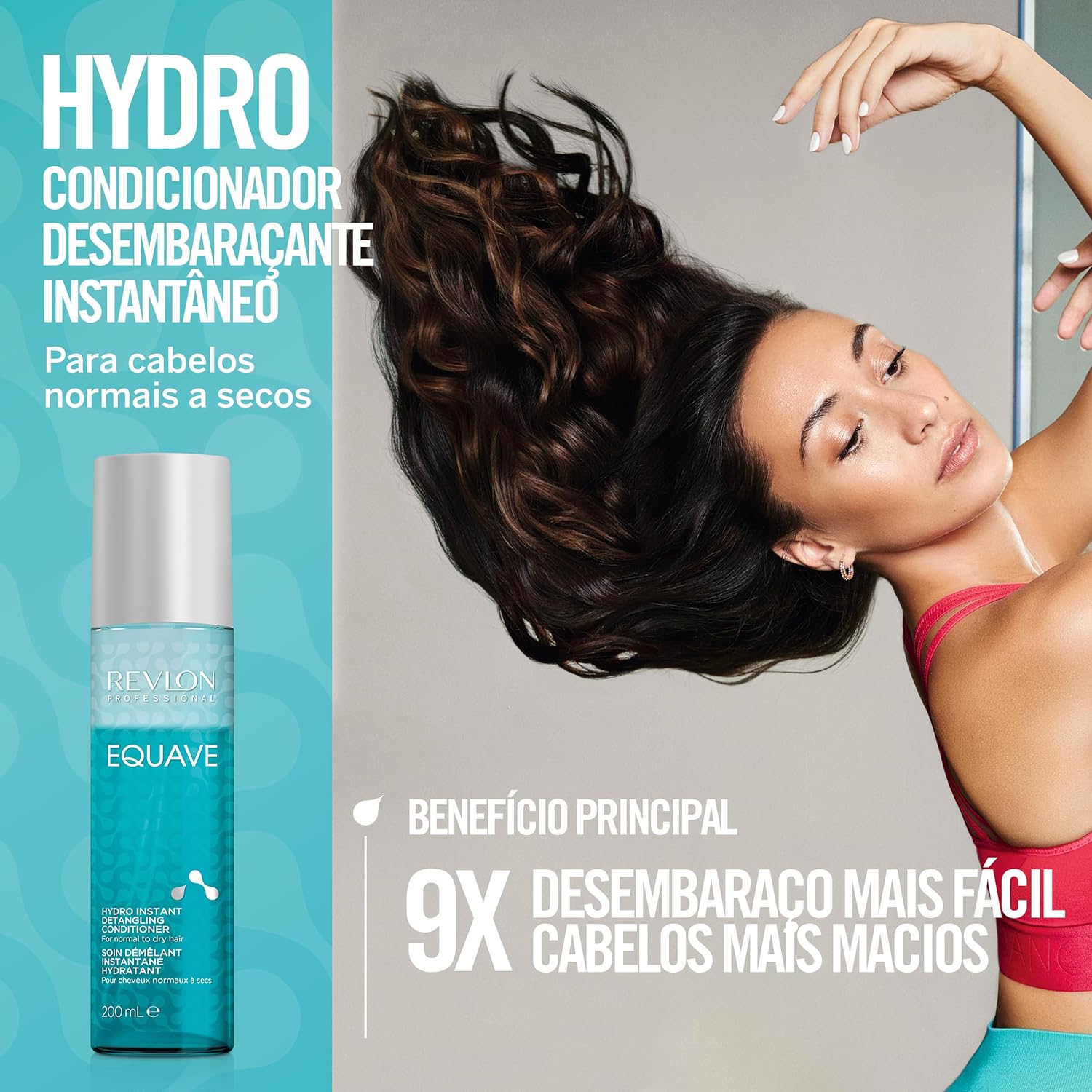 Detalle de Revlon Professional Equave Hydro Bi-Phase Detangling Conditioner – Balsamo senza Risciacquo per Capelli Normali/Secchi 200 ml