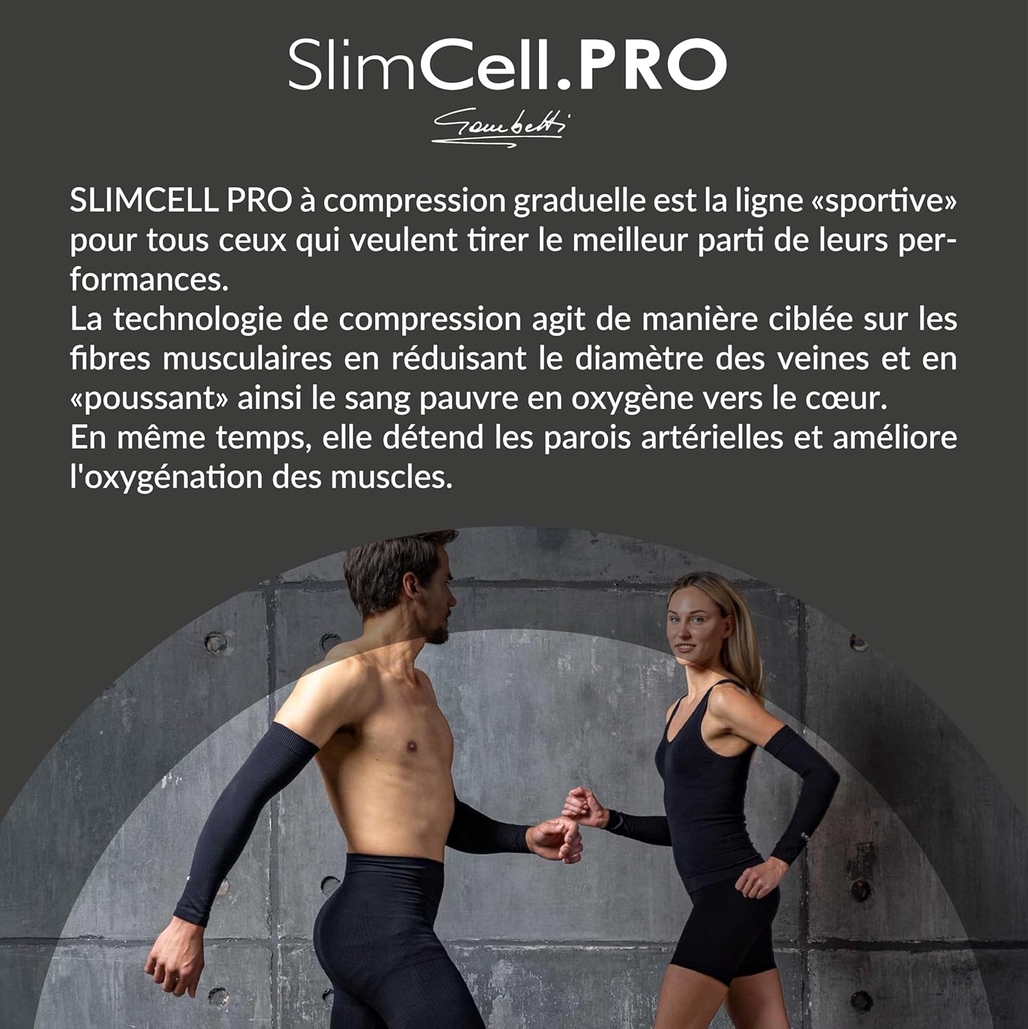 Thumbnail 3 de SlimCell Gambetti Manchon de Compression Sport Unisex – Support Musculaire et UV pour Running, Cyclisme et Plus
