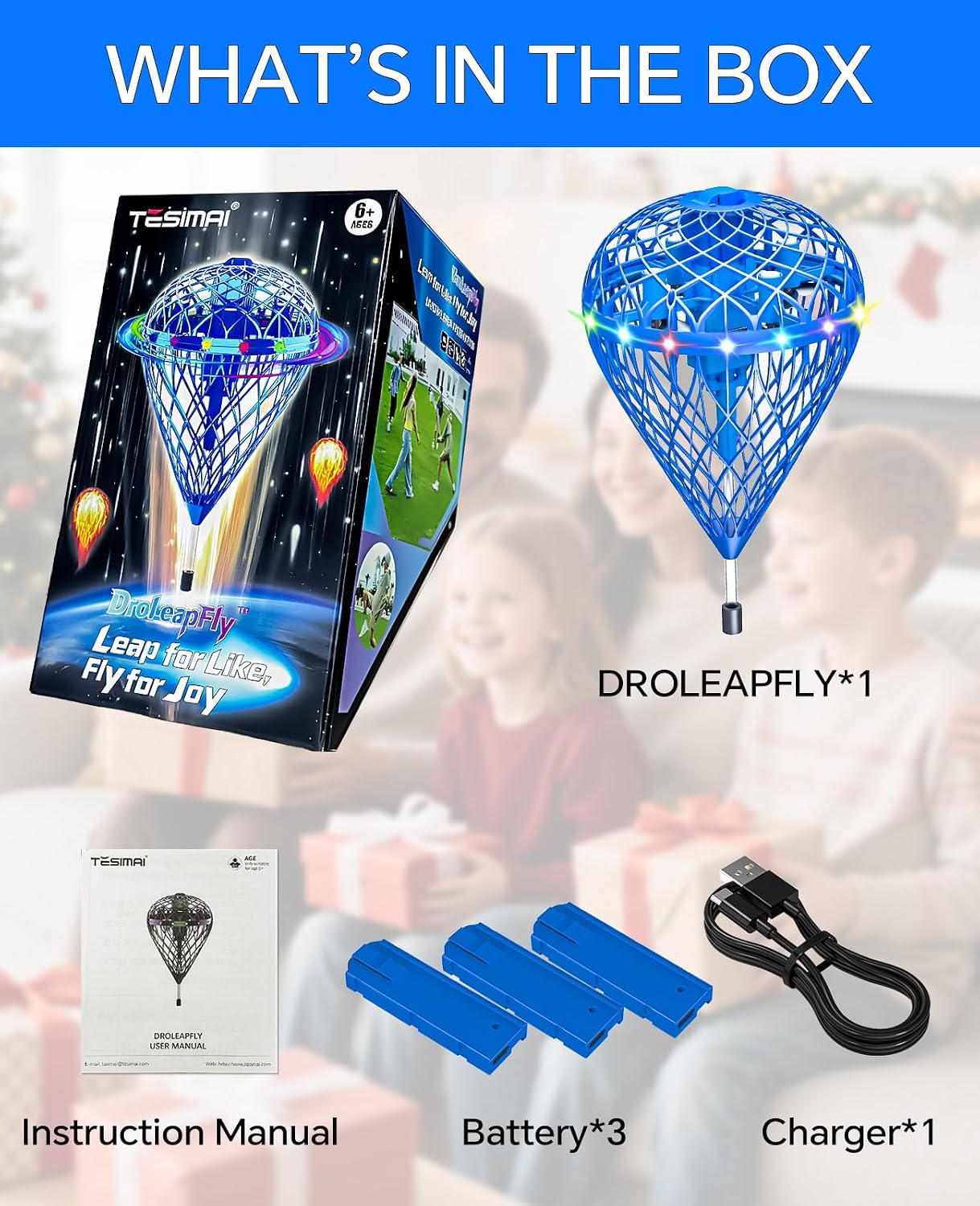 Thumbnail 6 de Flying Orb Ball Light-Up Hover Toy 3 Batteries