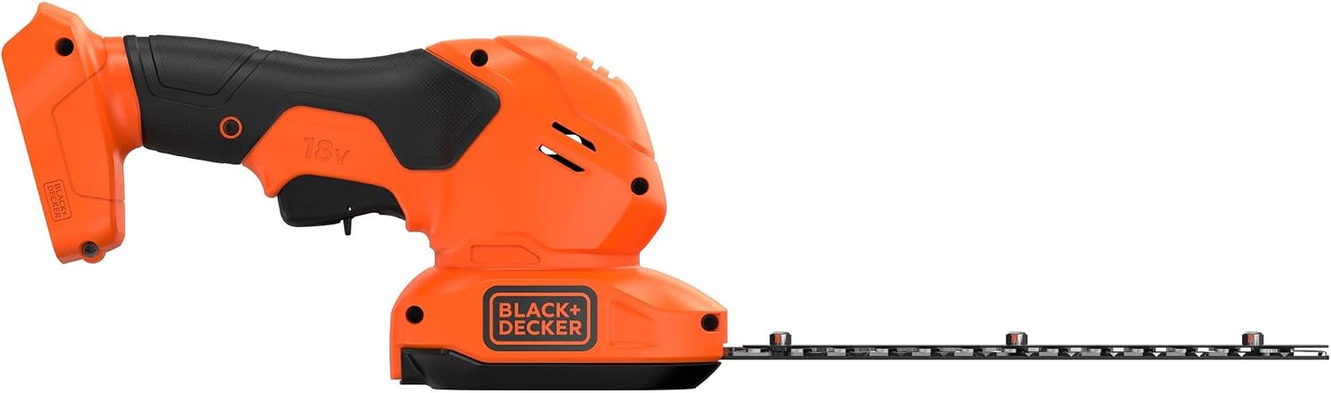 Detalle de BLACK+DECKER Combo 2 en 1 Scupte-Haies et Cisaille à Gazon - 18V (BCSS18B-XJ) sans Batterie ni Chargeur