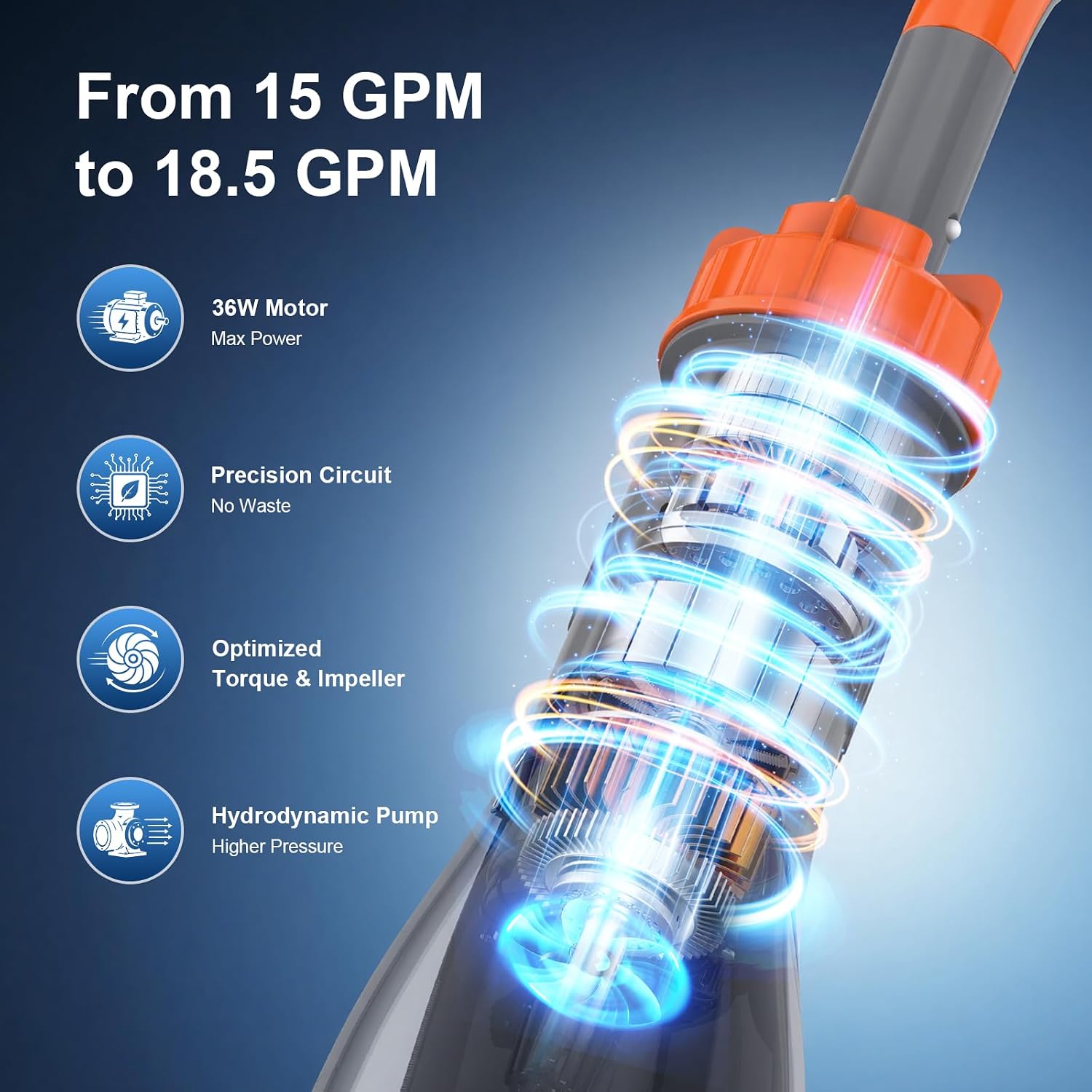 Detalle 2 de COWSAR Pool Vacuum, 60-Minute Runtime