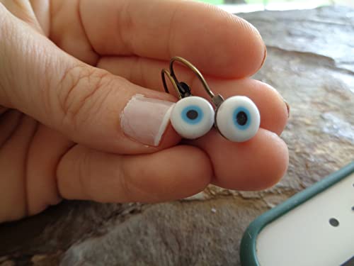 Thumbnail 8 de Orecchini Evil Eye in bronzo con cabochon e perla - Asai Bolivien Ethno Tribal