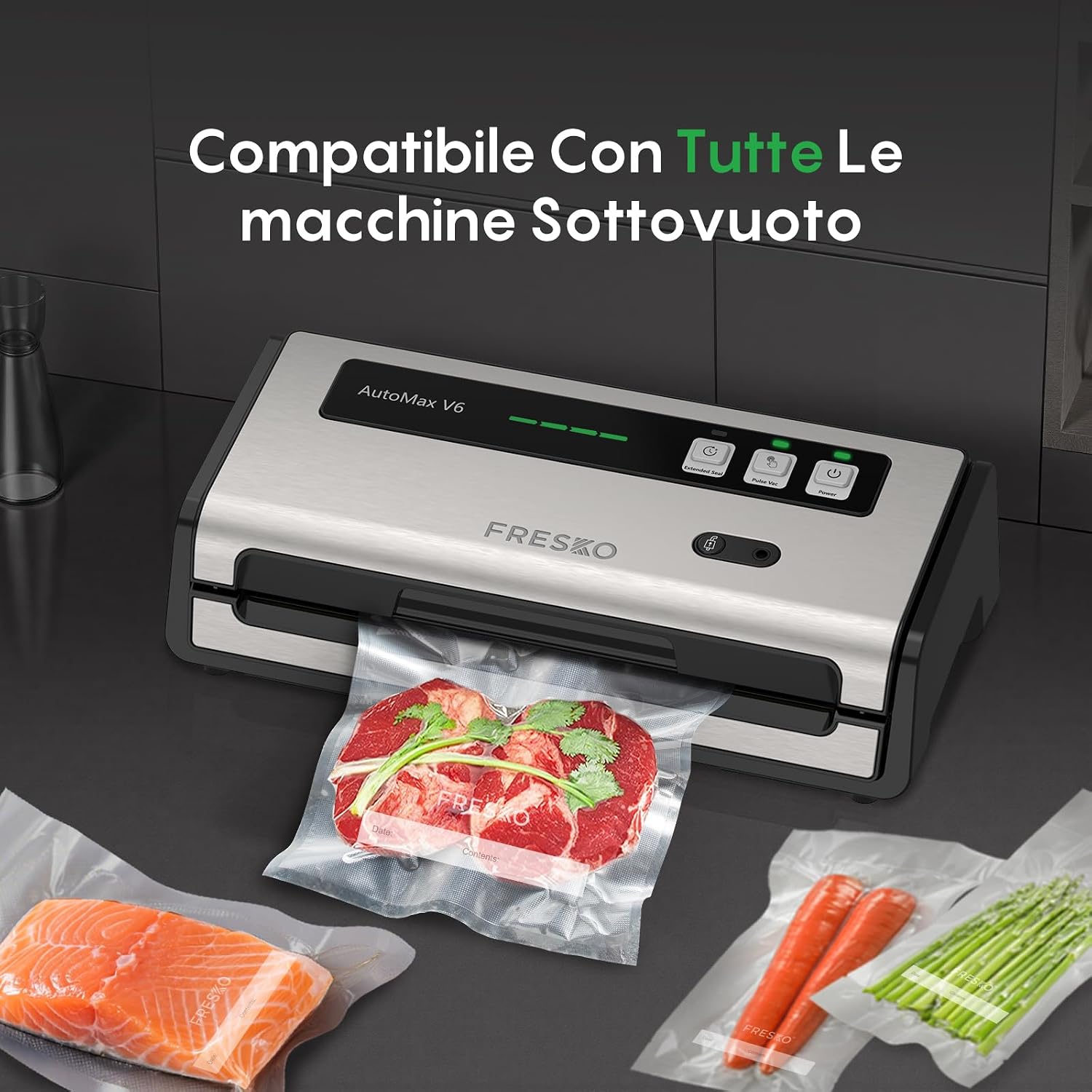 Detalle de FRESKO Sacchetti sottovuoto alimenti 100