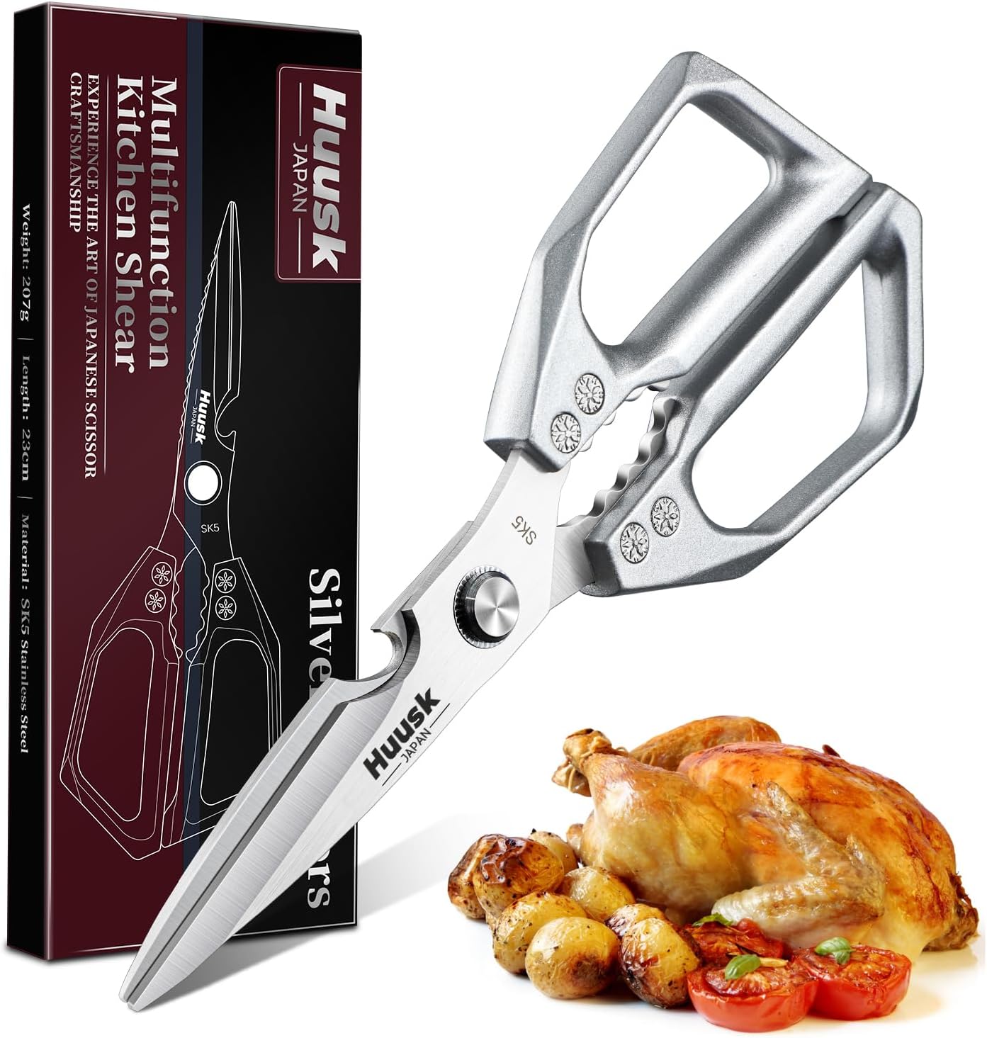 HUUSK Stainless Steel Kitchen Scissors
