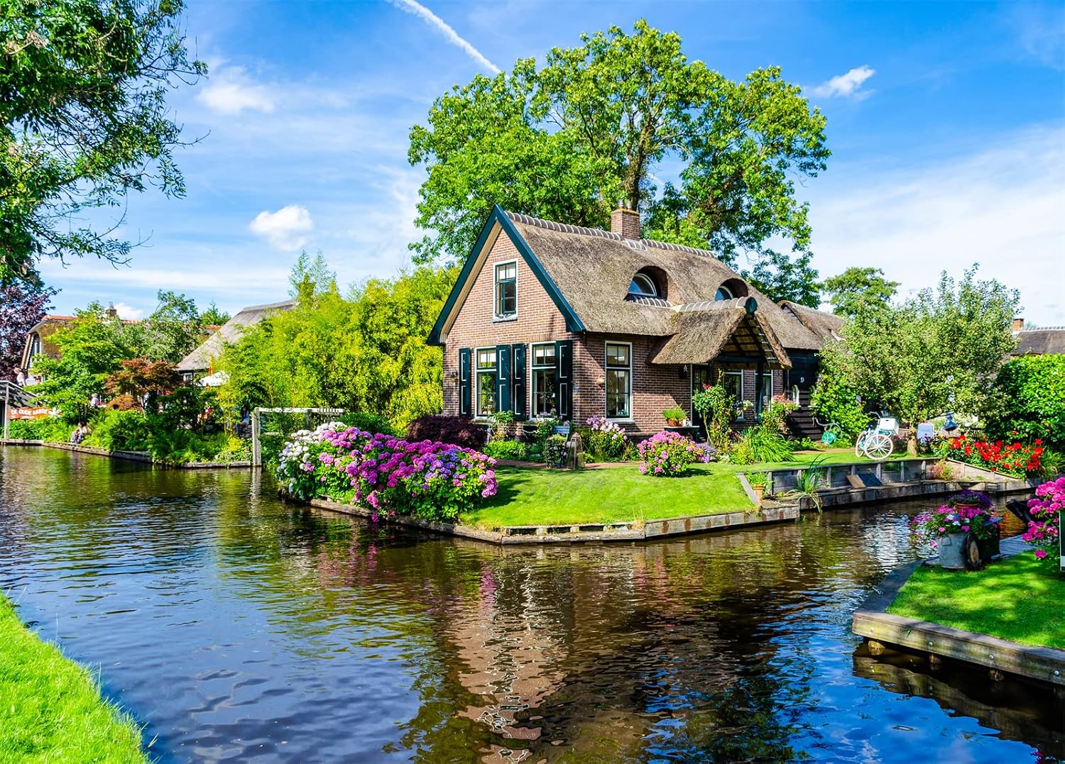 Detalle de Giethoorn Village 1000-Piece Jigsaw Puzzle for Adults (Venice of the North) – Adults Gifts