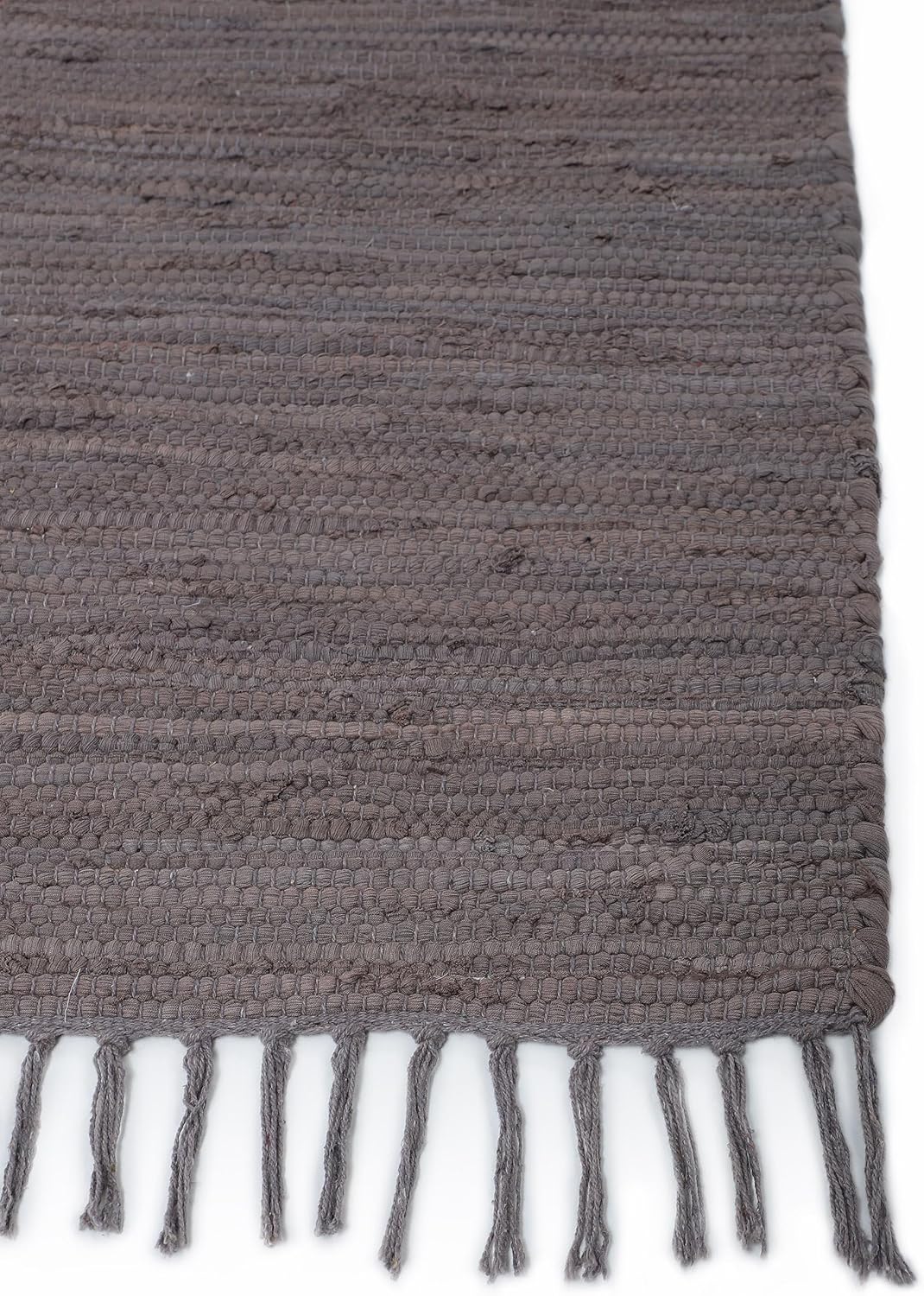 Thumbnail 4 de CarpetFine Alfombra Kilim Chindi Uni Malva 160x230 cm