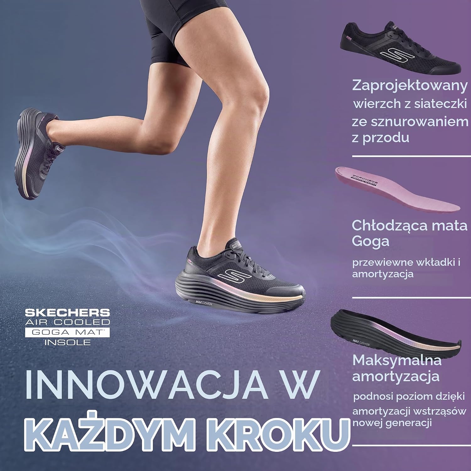 Thumbnail 6 de Skechers Max Cushioning Endeavour Canova – damskie buty sportowe z wkładką Goga-Mat