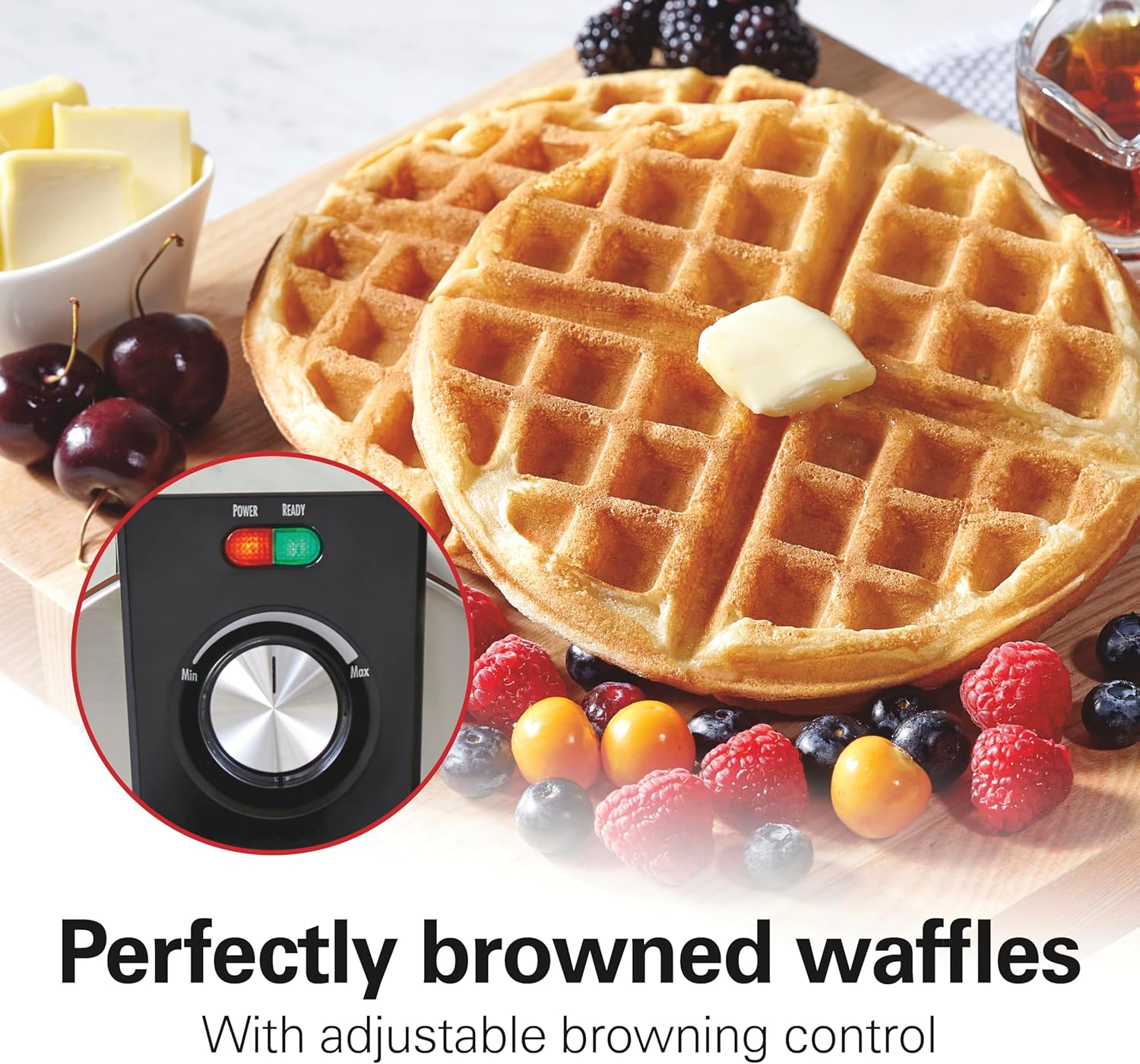 Thumbnail 4 de Hamilton Beach 26081 Belgian Waffle Maker with PFAS-Free Ceramic-Coated Grids