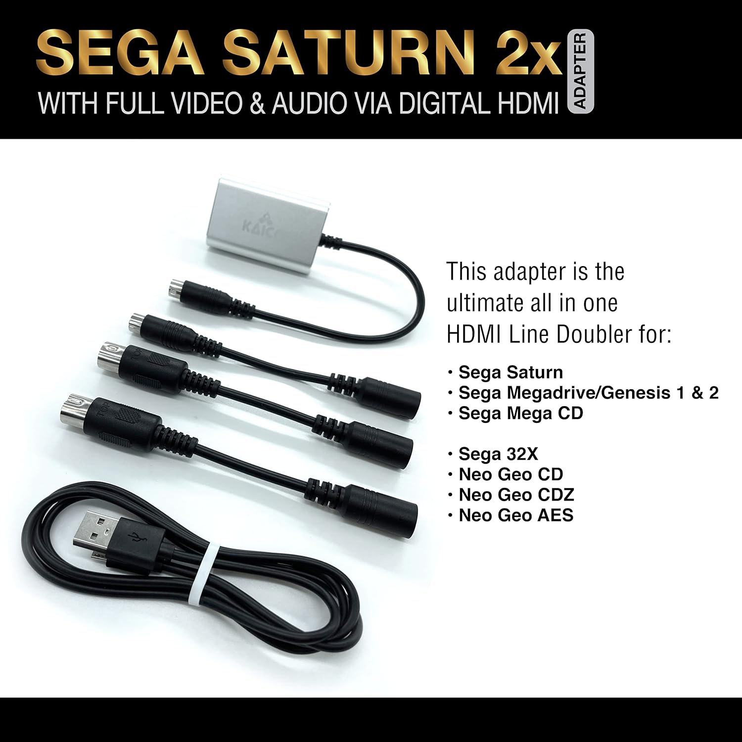 Detalle de Kaico 5060556730566 SEGA用HDMIラインダブラー RGB・コンポジット対応