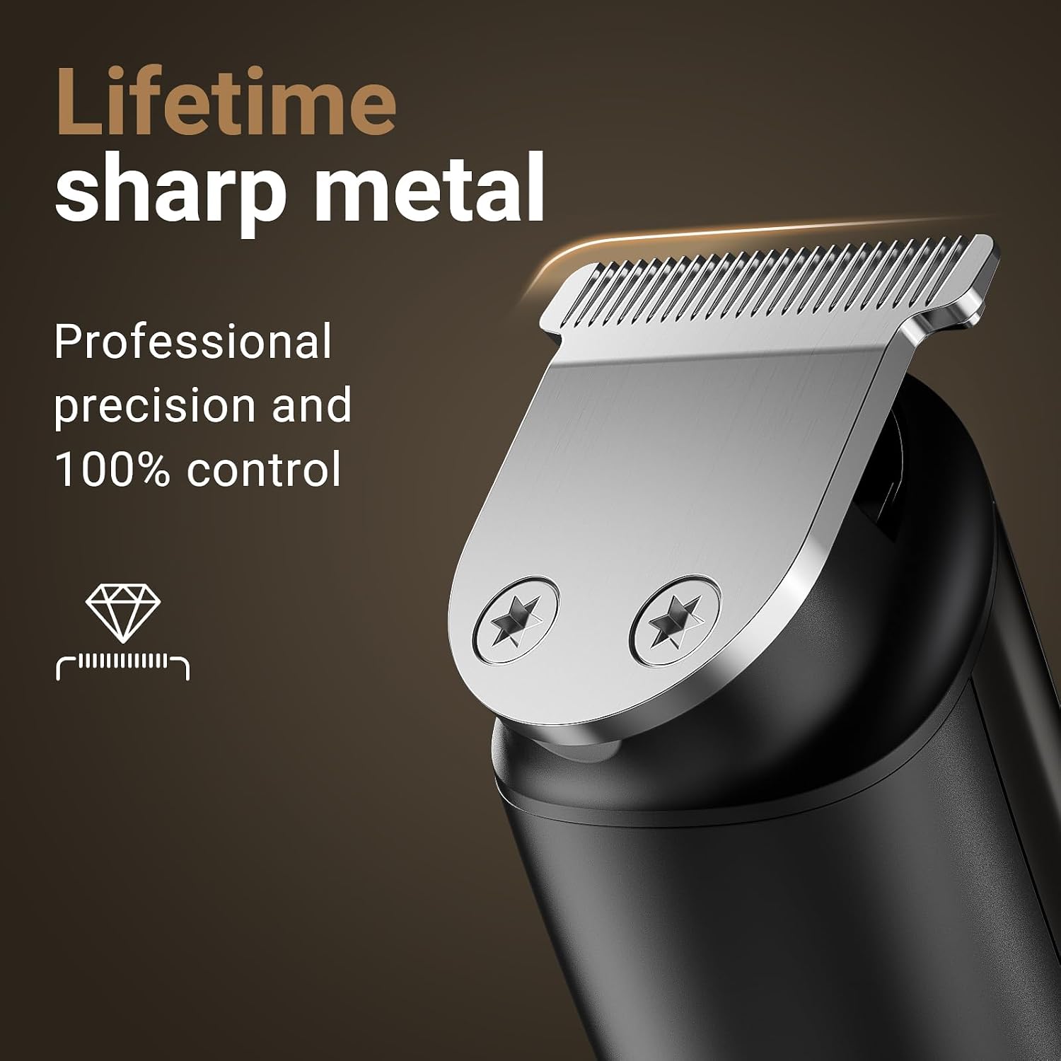 Detalle de SHPAVVER ETHUP GK-1800 12-in-1 Beard Trimmer, Waterproof with 6 Heads