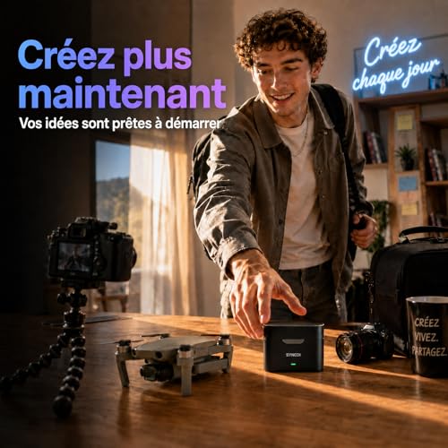 Thumbnail 6 de SYNCO SMICT Micro Cravate Sans Fil IA pour Android — Deux micros, IA en temps réel