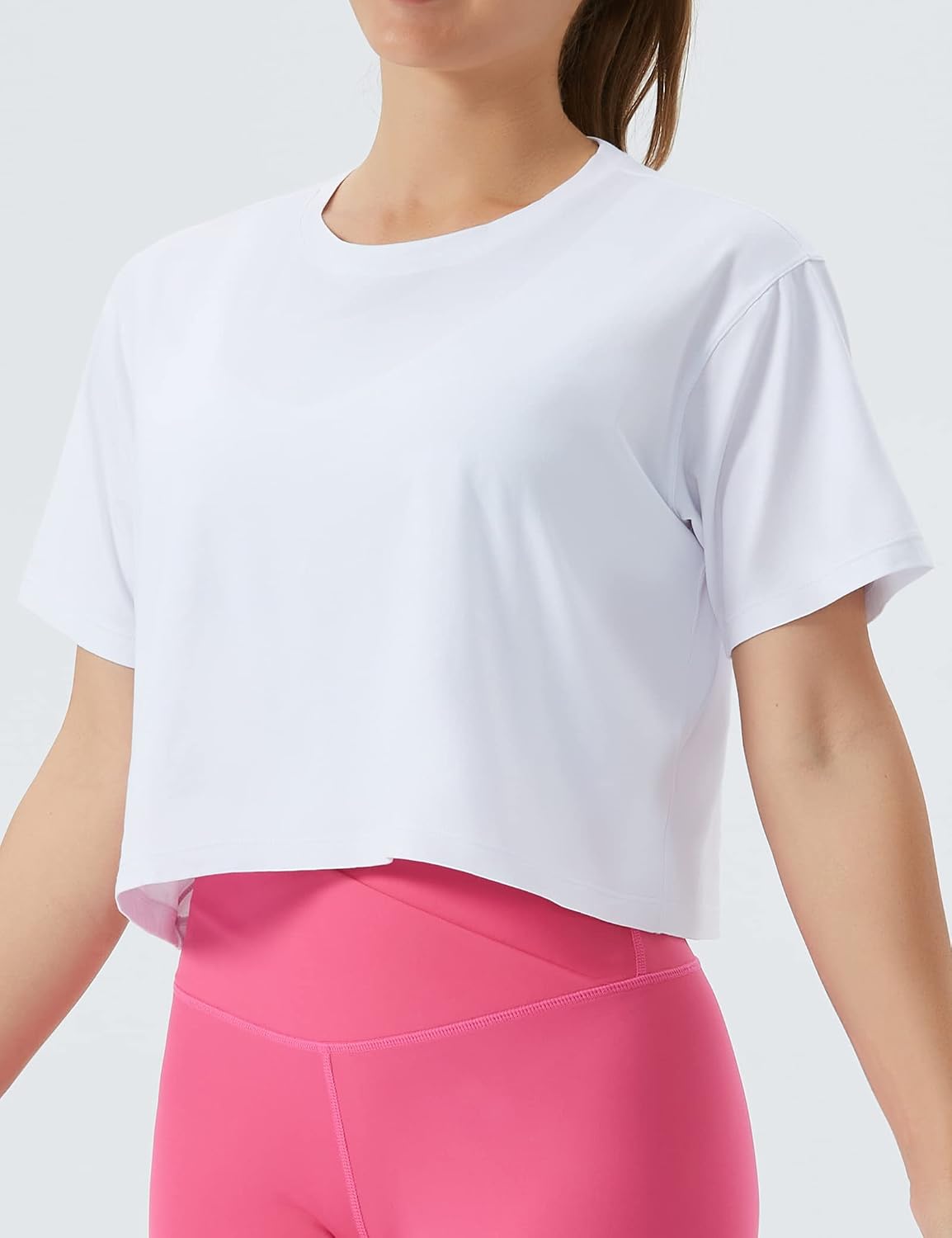 Thumbnail 1 de THE GYM PEOPLE Maglia Palestra Donna crop top a maniche corte in cotone (vestibilità ampia)