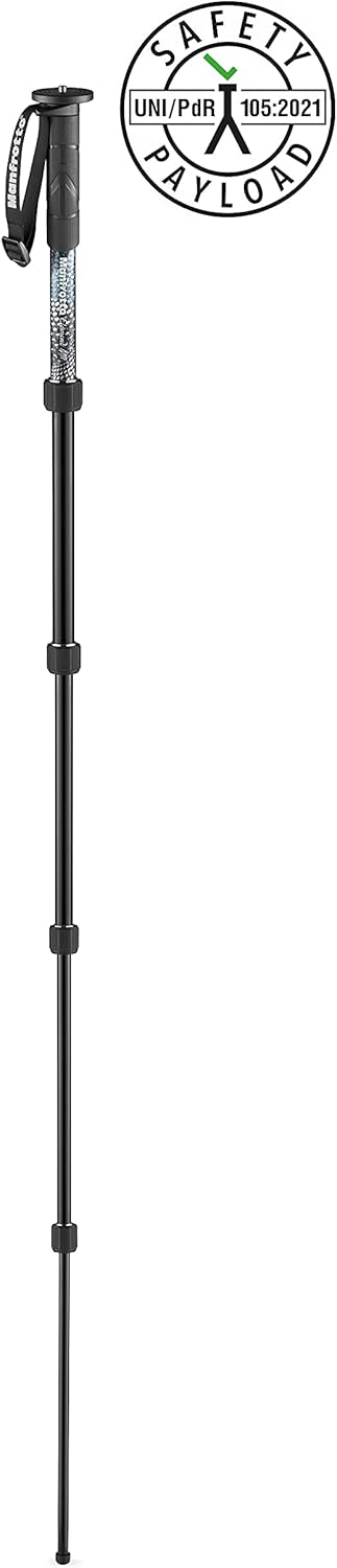 Thumbnail 1 de Manfrotto Element MII MMELMIIA5BK lightweight 5-section aluminium travel camera monopod