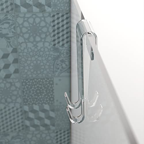 Thumbnail 2 de Agplex Gancio Porta Tergicristallo per Box Doccia in Plexiglass Inossidabile – Senza Foratura