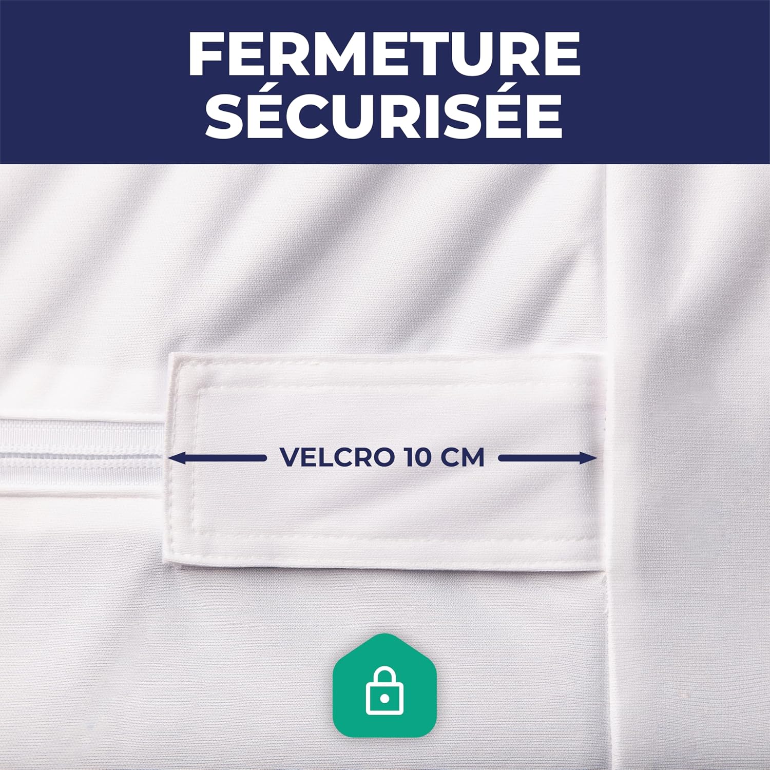 Detalle 2 de Housse Matelas Intégrale 140x190 anti-punaises de lit, imperméable et labellisée Oeko-TEX