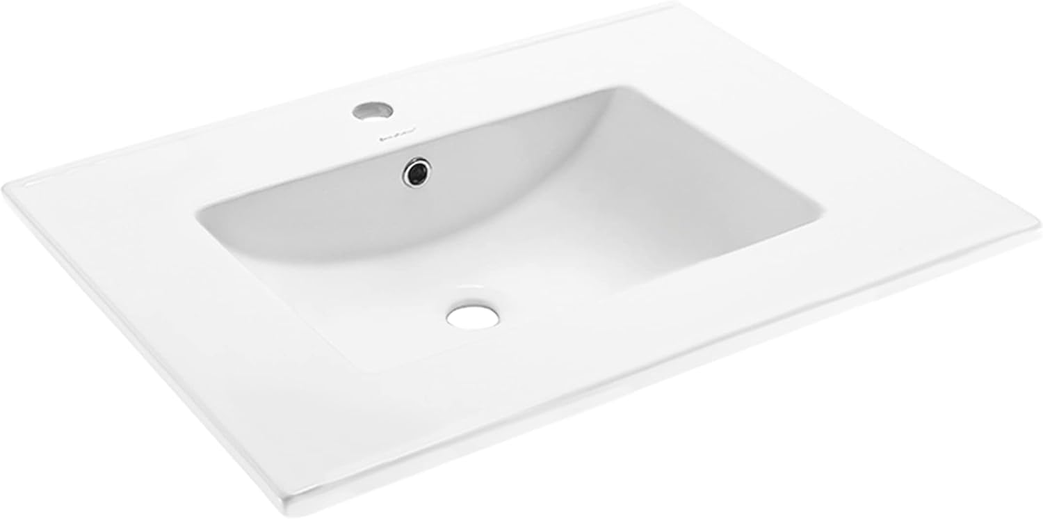 Detalle de Swiss Madison SM-BVP36 Ceramic Vanity Sink Top, 36-Inch White Drop-In