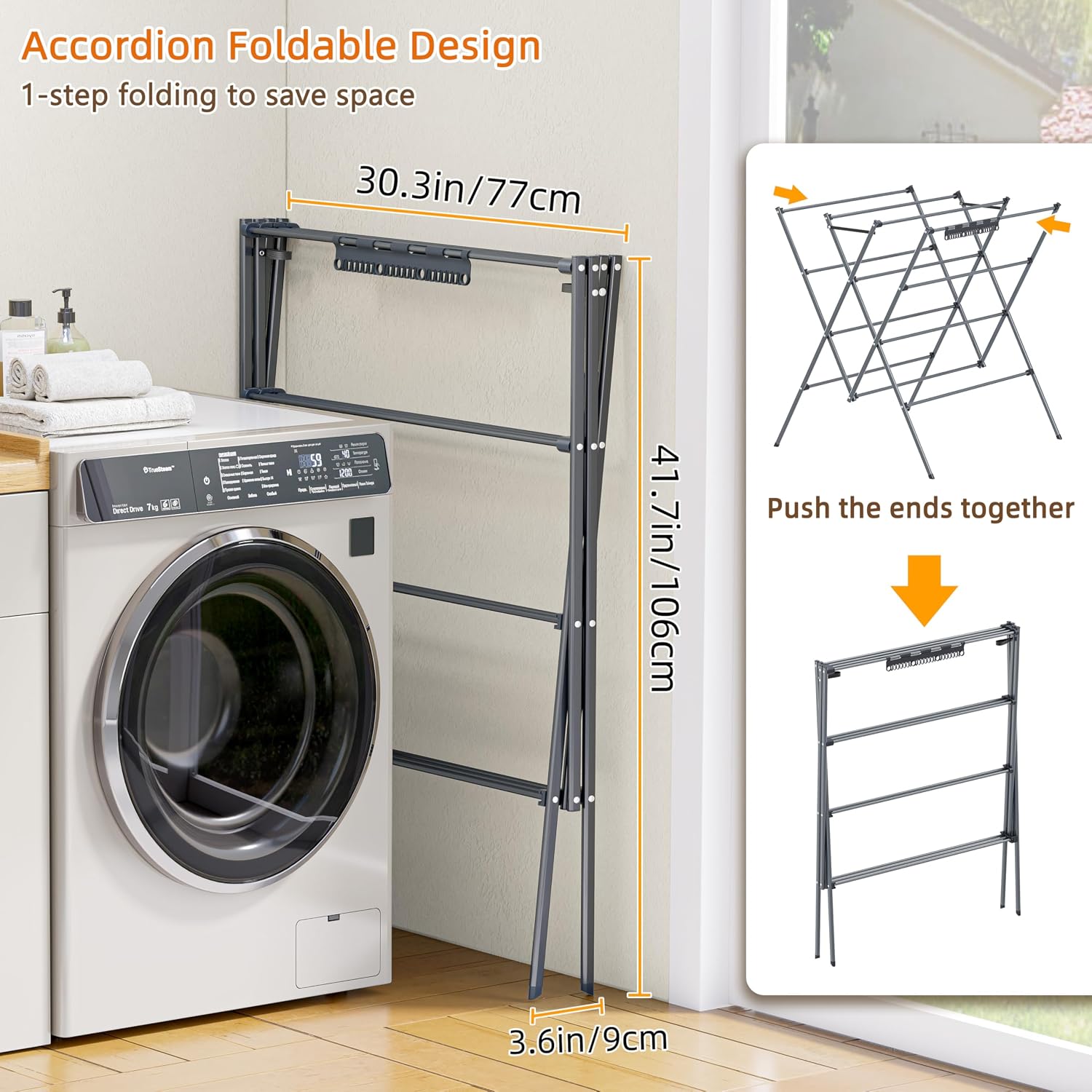 Detalle de Clothes Drying Rack, 12 Rods