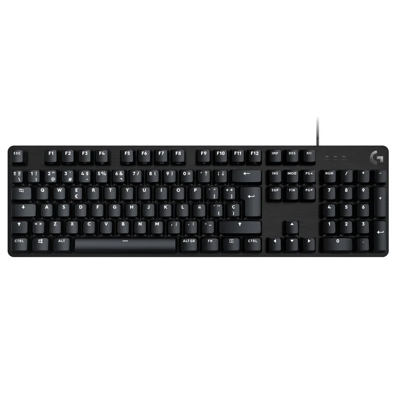 Detalle de Logitech G413 SE: teclado mecánico gaming con acabado en aluminio y iluminación LED