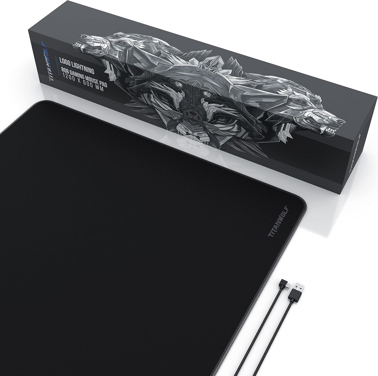 Thumbnail 5 de TITANWOLF XXXL RGB Mauspad 1200x600 mm