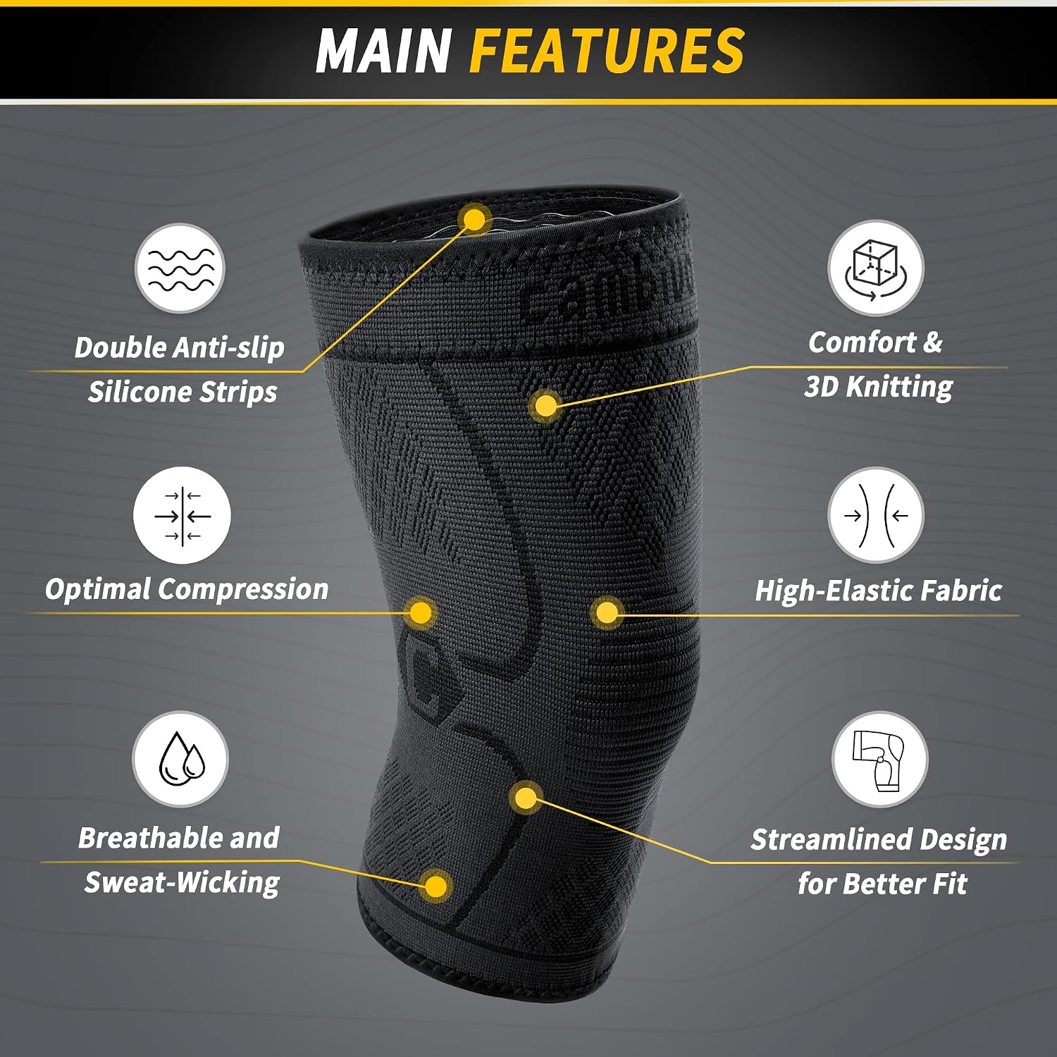 Detalle 2 de CAMBIVO Knee Sleeve 2-Pack