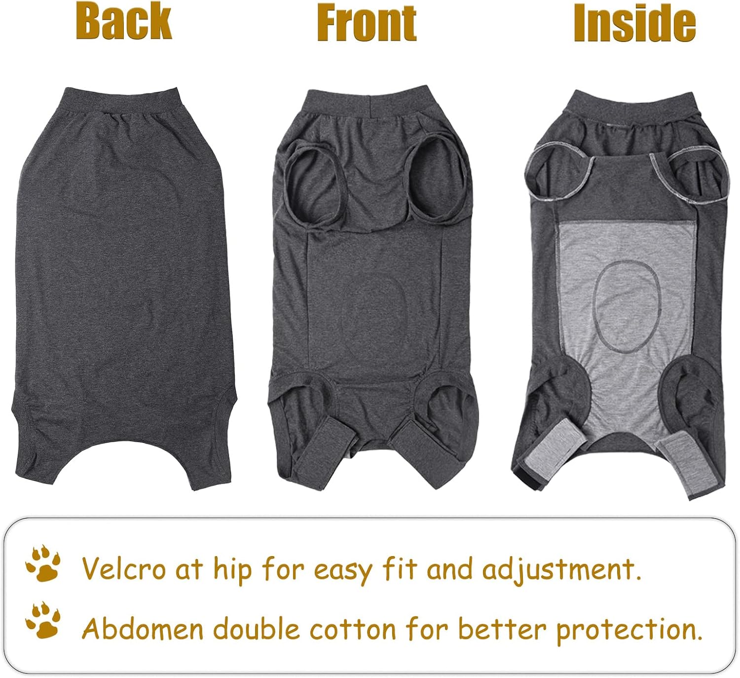 Thumbnail 1 de Axcimond Dog Surgery Recovery Suit – Post‑Op Medical Pet Shirt (Medium to Large) for Aftercare
