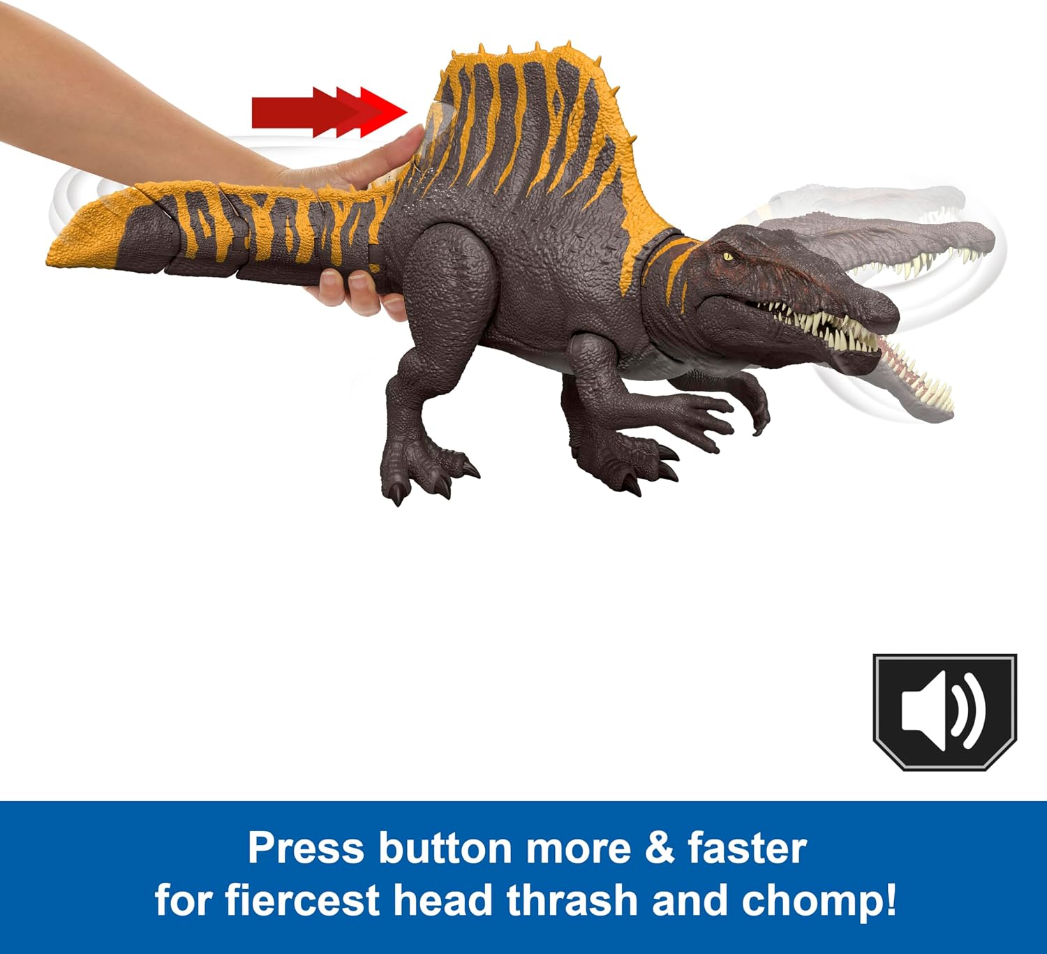 Detalle de Jurassic World Rebirth Spinosaurus 2 attack moves