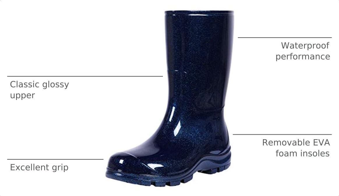 Detalle de Asgard Women's Mid Calf Rain Boots waterproof garden boots
