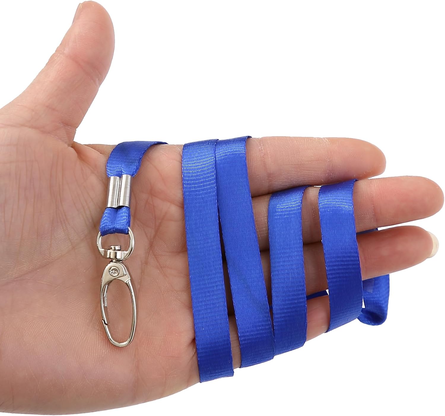 Thumbnail 3 de ROSSHINE 100pcs Blue Nylon Lanyards with Swivel Hook (46cm) for Keys, ID Cards & Name Badges
