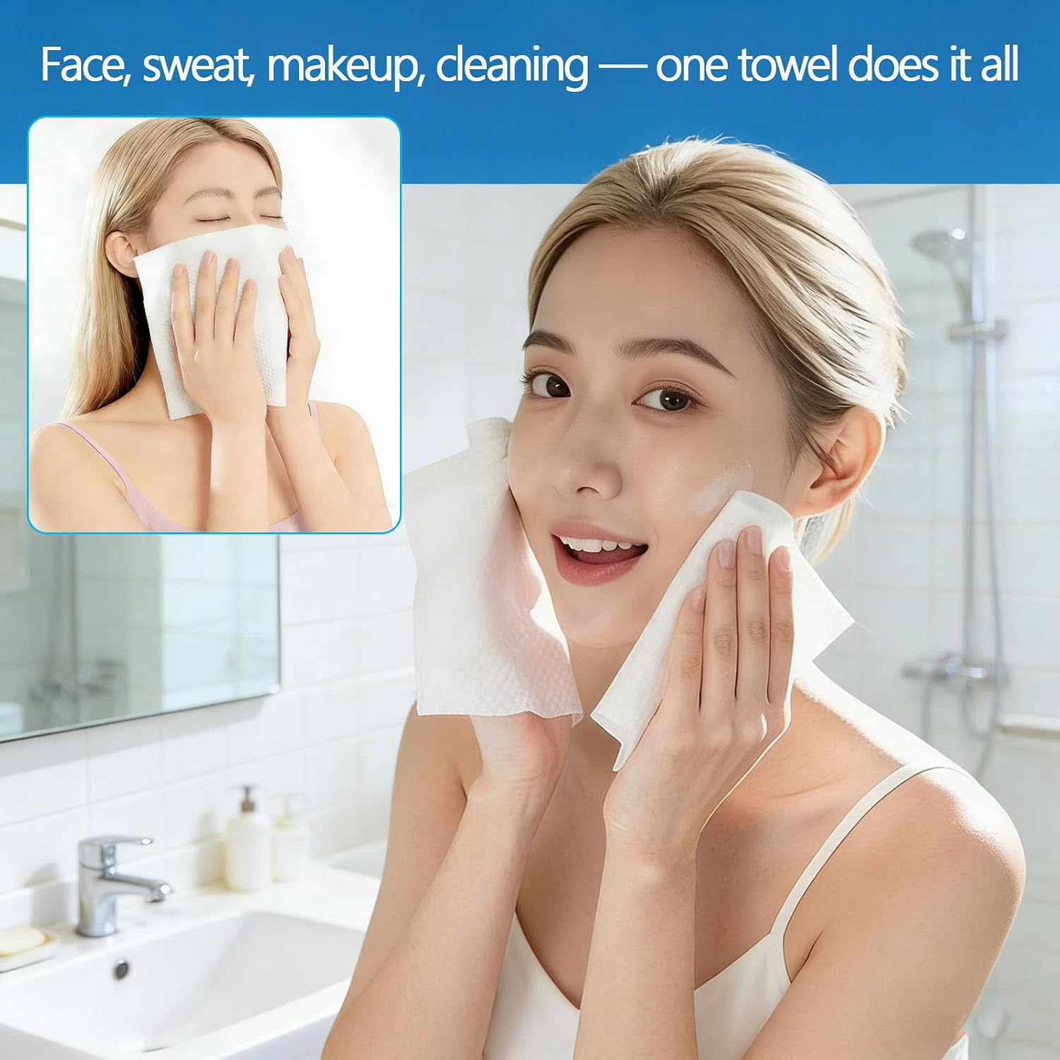Detalle 2 de Disposable Face Towels, 80 Count