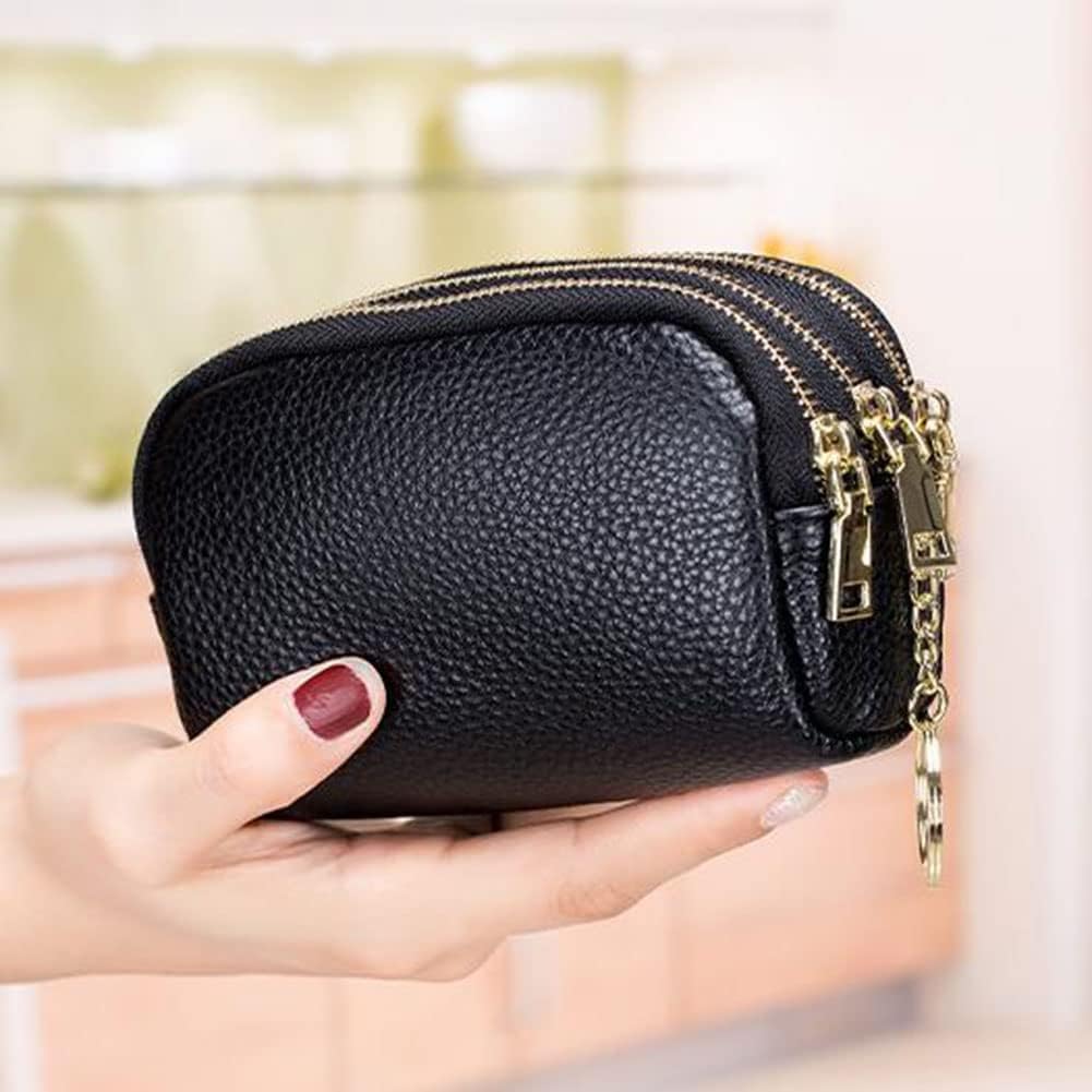 Detalle de AprinCtempsD Ladies Coin Purse: Genuine Leather Mini Wallet in Light Green