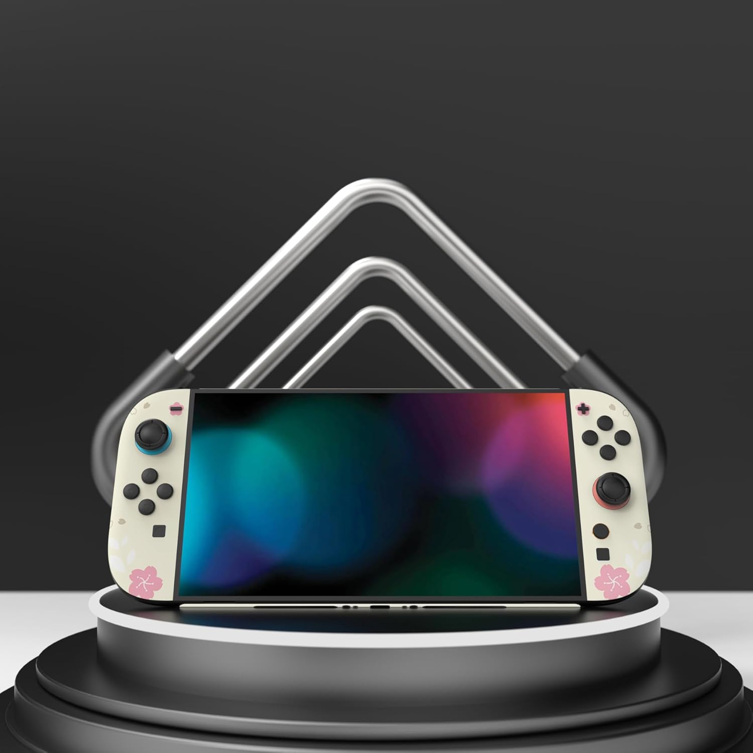 Thumbnail 5 de PlayVital Full Set Protective Skins for Nintendo Switch 2 — Cherry Blossoms Kitten