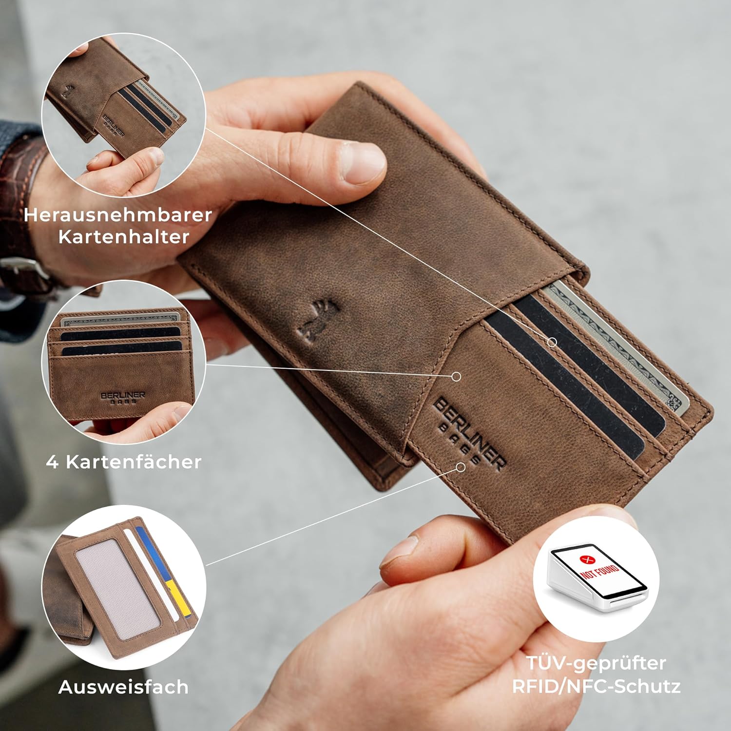 Thumbnail 5 de Berliner Bags Kiel Geldbörse 11,5x2x9 cm 👛