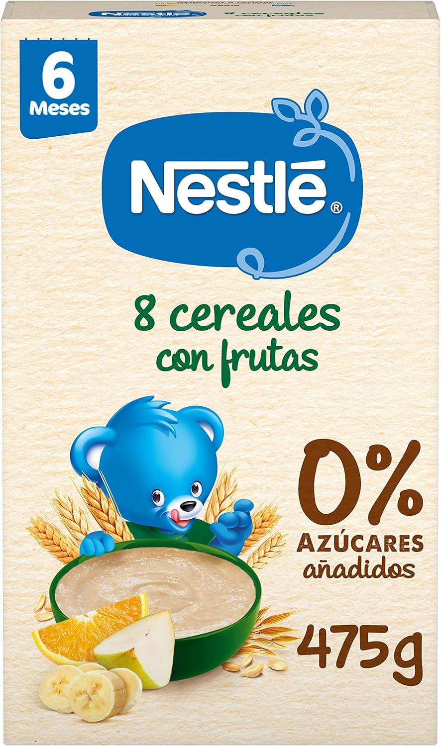 Thumbnail 2 de Nestlé Papilla 8 Cereales con Frutas 🍎 Sin Azúcar, 6x475 g